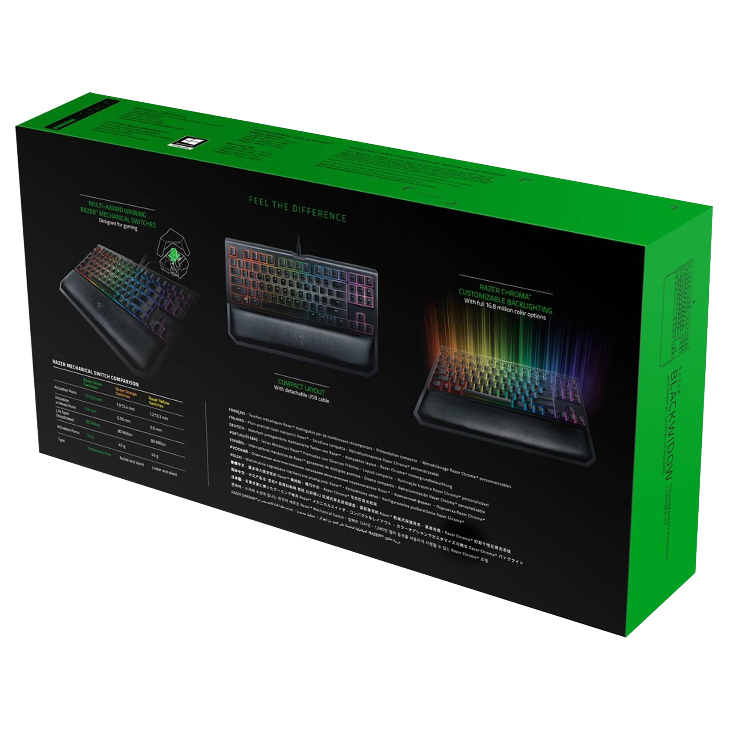 RAZER BlackWidow Tournament Edition Chroma V2 Wired Gaming Keyboard (Yellow Mechanical Switch, RZ03-02190800-R3M1, Black) RAZER BlackWidow Tournament Edition Chroma V2 Wired Gaming Keyboard (Yellow Mechanical Switch, RZ03-02190800-R3M1, Black)_8