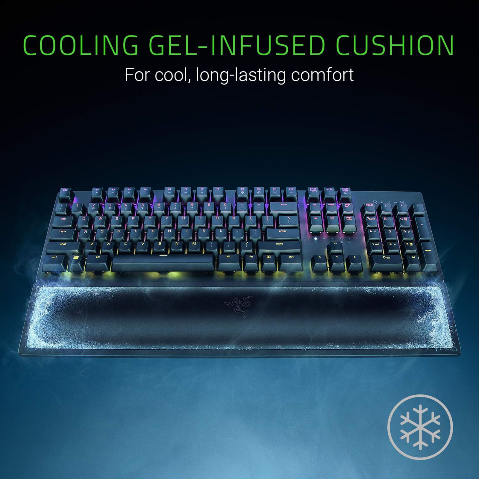 RAZER Pro Wrist Rest For Keyboard (Cooling Gel-Infused Cushion, RC21-01470100-R3M1, Black)_11