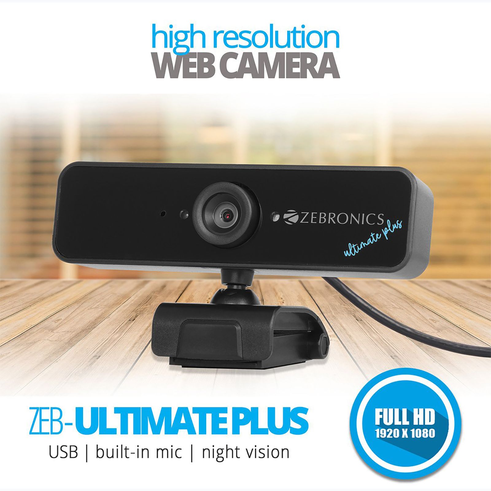 ZEBRONICS USB Web Cam (Night Vision, ZEB-Ultimate Plus, Black) ZEBRONICS USB Web Cam (Night Vision, ZEB-Ultimate Plus, Black)_10