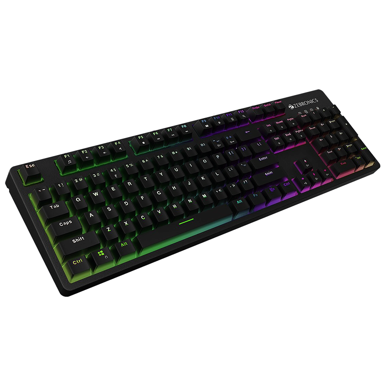 ZEBRONICS Max Plus V2 Wired Gaming Keyboard with Integrated Multimedia Keys (5 LED Speed Modes, Black)_6