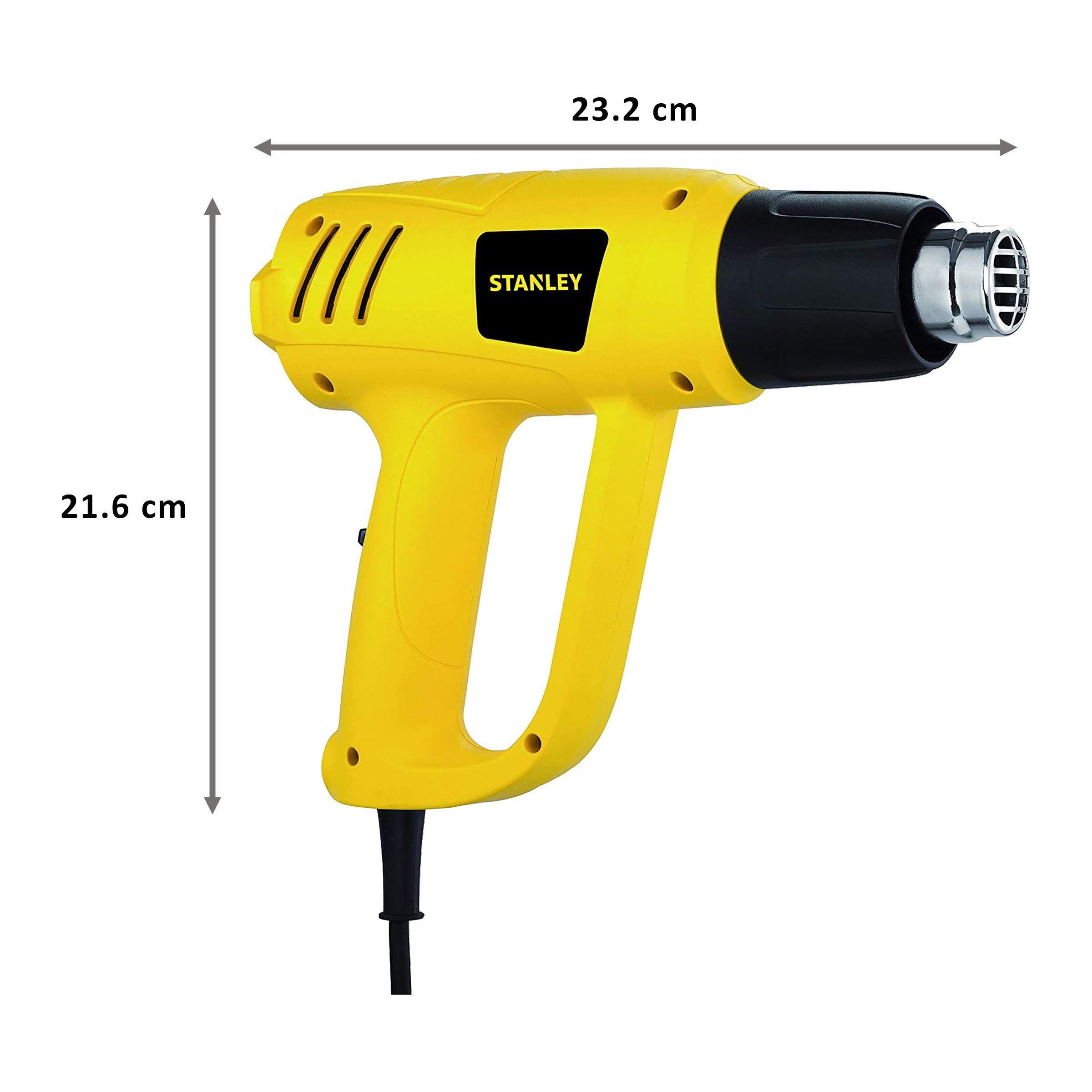 STANLEY STXH2000-IN 2000 W Electric Heat Gun (Adjustable Knobs And Switches, Yellow) STANLEY STXH2000-IN 2000 W Electric Heat Gun (Adjustable Knobs And Switches, Yellow)_2