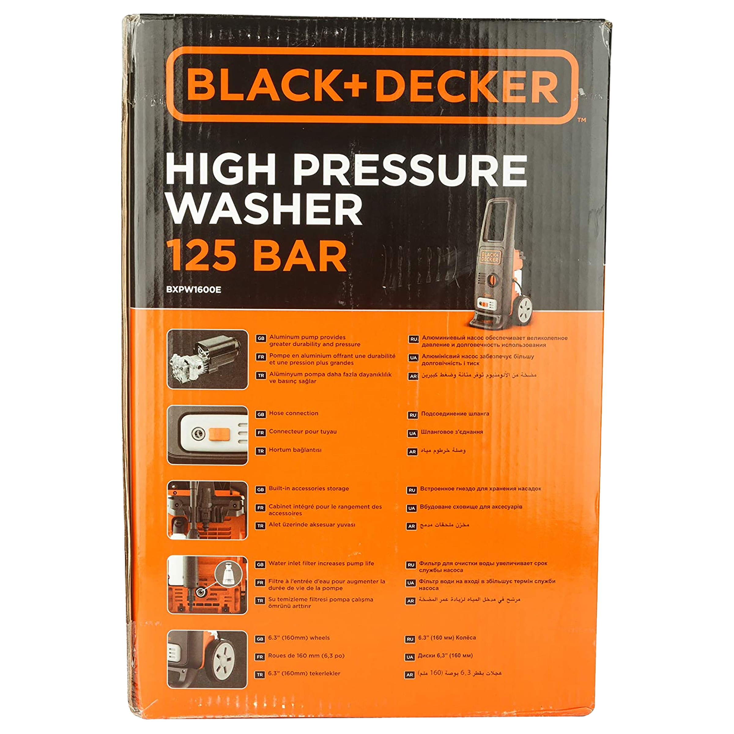BLACK+DECKER Car Washer for Car wash (Automatic Safety Valve, BXPW1600E-B5, Orange/Black)_11