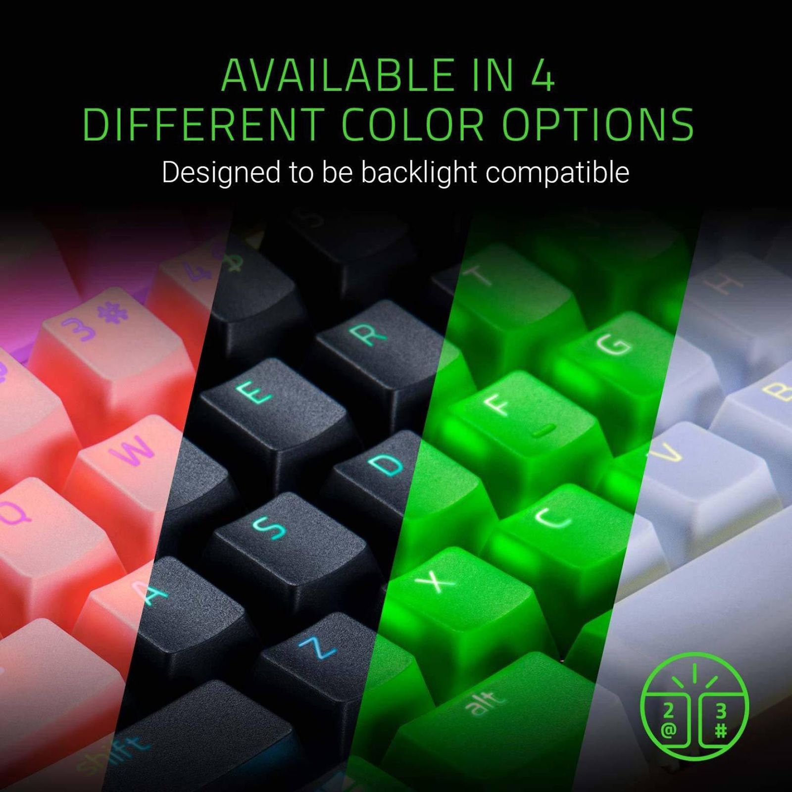 RAZER Key Caps For Desktop (Backlight Compatible, RC21-01490200-R3M1, Mercury White)_6
