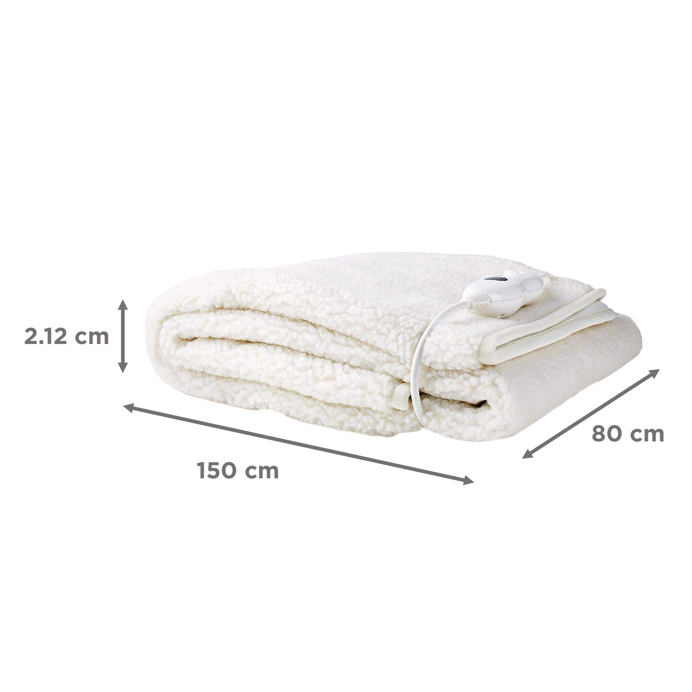 nedis Electric Heat Blanket (Overheat Protection, PEBL120CWT1, White)_6