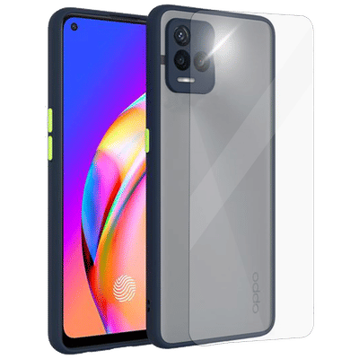 ARROW Camera Duplex Screen Protector & Polycarbonate Back Cover Combo for vivo Y21 (Anti Scratch Design, Blue)
