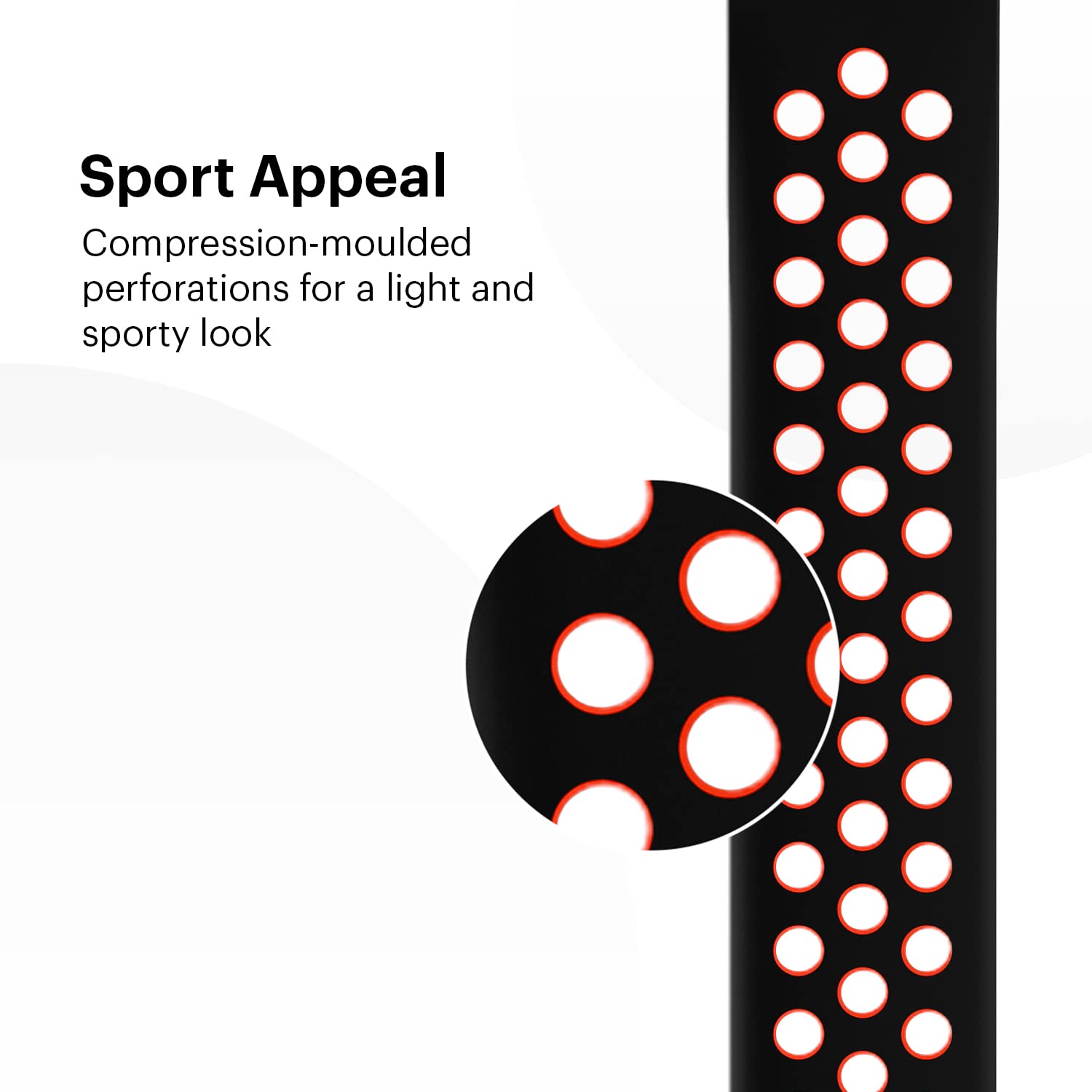 Noise Sports Edition Silicone Sport Strap for Noise ColorFit & NoiseFit (22mm) (Lightweight & Rugged, Black/Red) Noise Sports Edition Silicone Sport Strap for Noise ColorFit & NoiseFit (22mm) (Lightweight & Rugged, Black/Red)_5