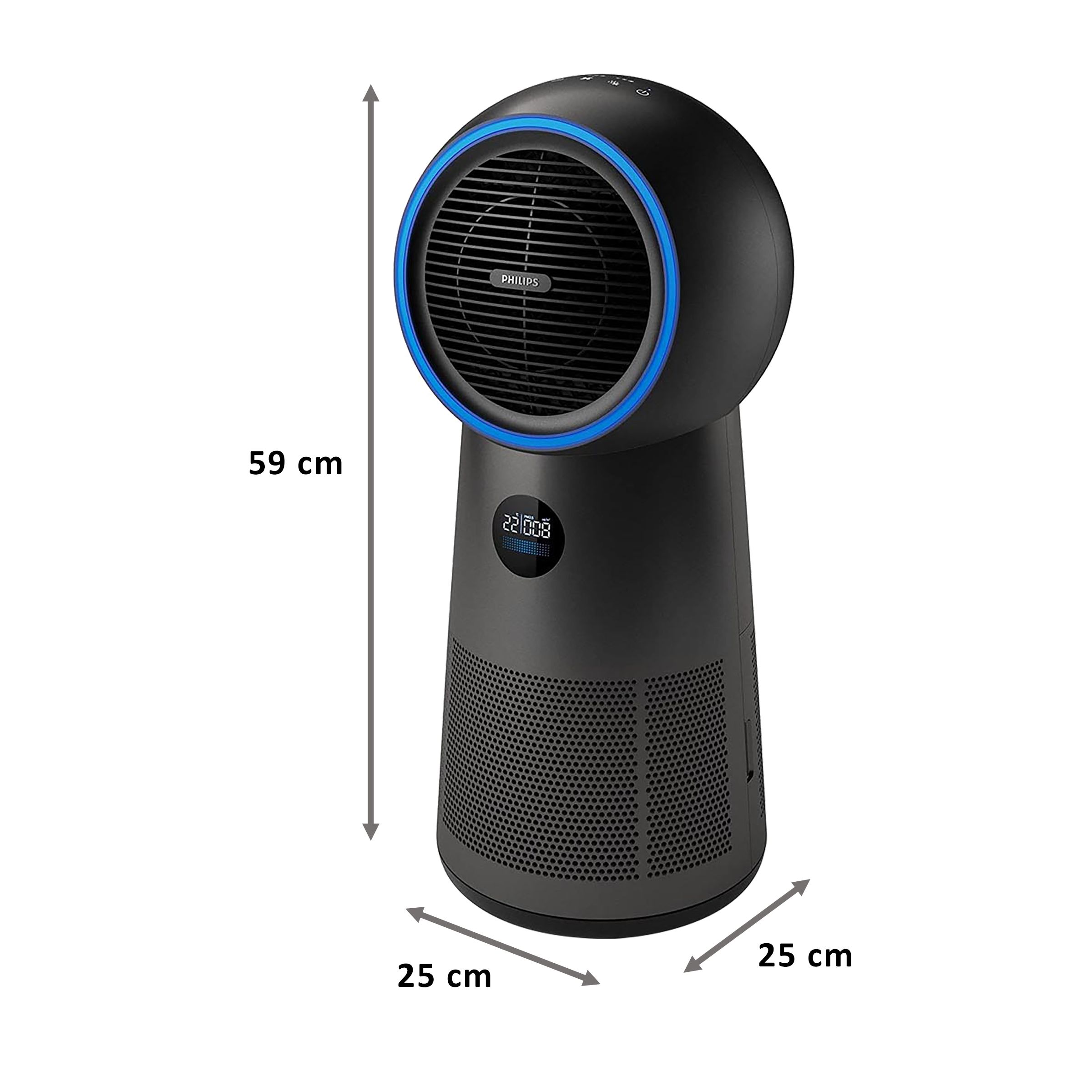 PHILIPS 2000 Series 3-in-1 Purifier, Fan and Heater (AMF220/65, Metallic Black) PHILIPS 2000 Series 3-in-1 Purifier, Fan and Heater (AMF220/65, Metallic Black)_2