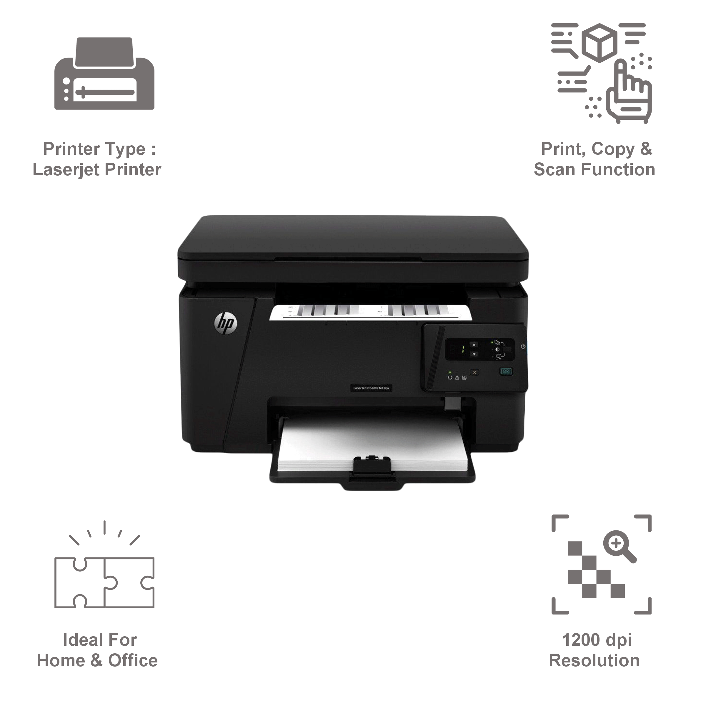 HP LaserJet Pro MFP M126a Multi Function Monochrome Laserjet Printer with Auto-on & Auto-off Technology (Contact Image Sensor, Black) HP LaserJet Pro MFP M126a Multi Function Monochrome Laserjet Printer with Auto-on & Auto-off Technology (Contact Image Sensor, Black)_6