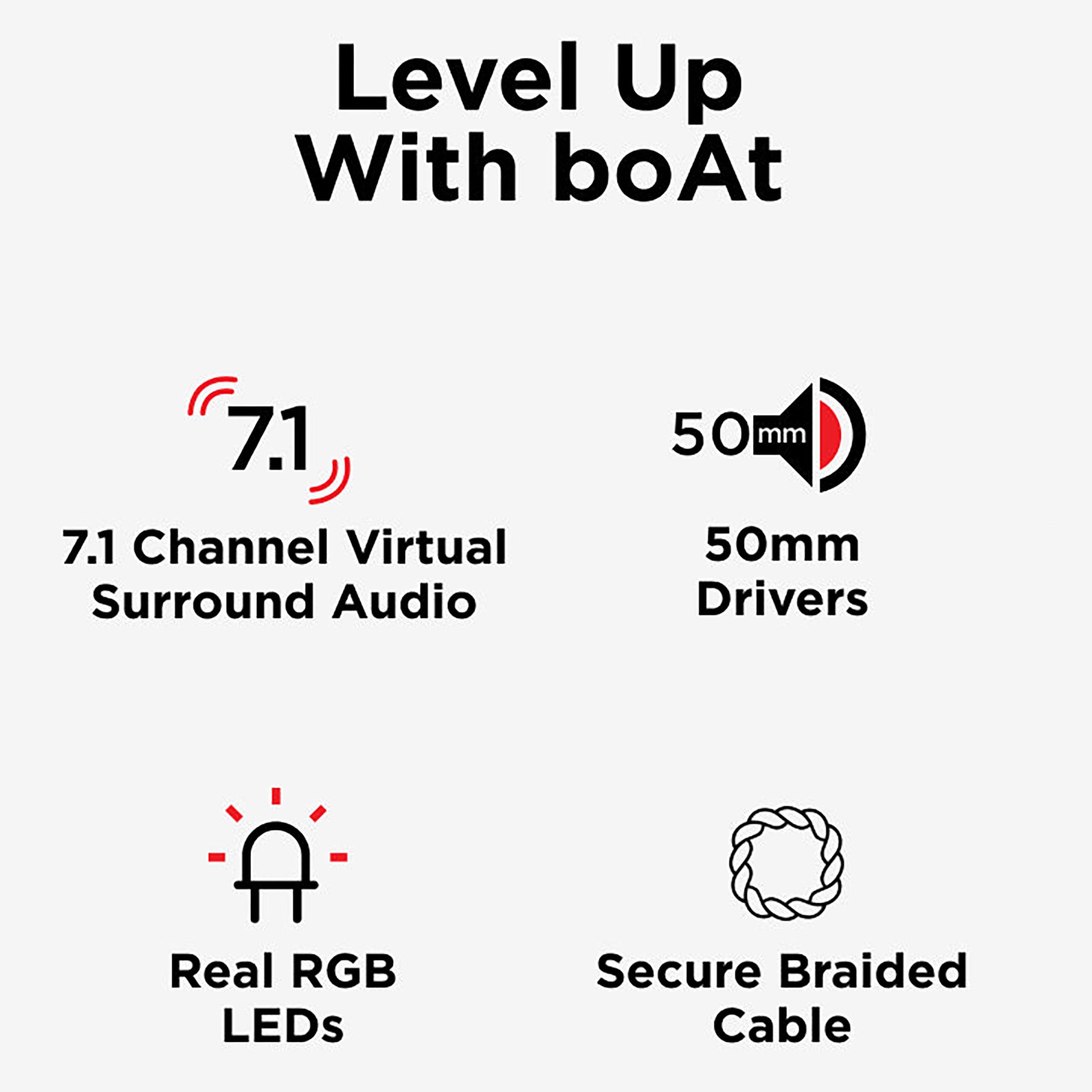 boAt Immortal IM-700 Wired Gaming Headset with Environmental Noise Cancellation (Intelligent Denoising Mic, Over Ear, Black Sabre)_8