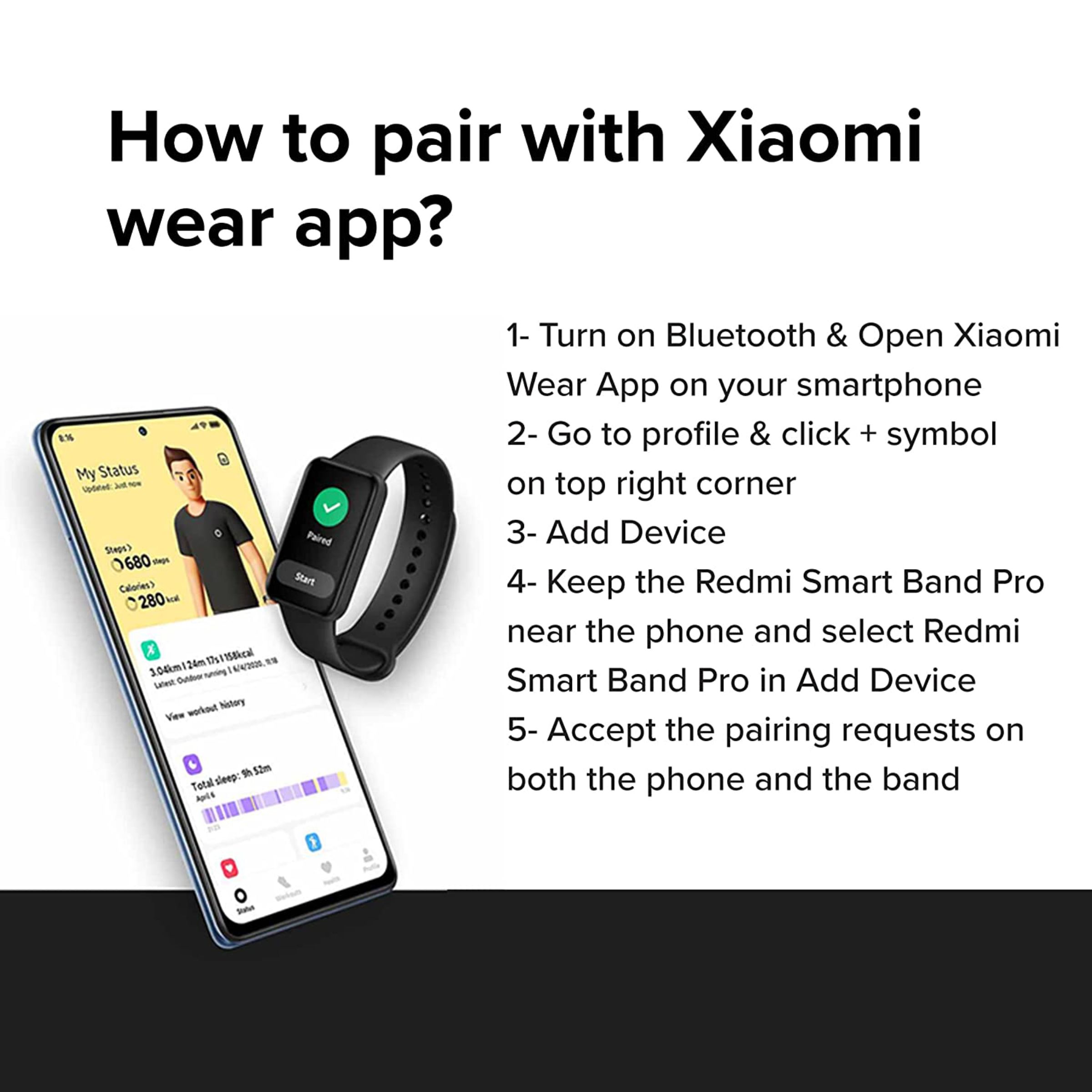 Xiaomi Pro Smart Band with 110+ Fitness Modes (1.47 Inch Always-On AMOLED Display, 5ATM Water Resistant, Black Strap)_7
