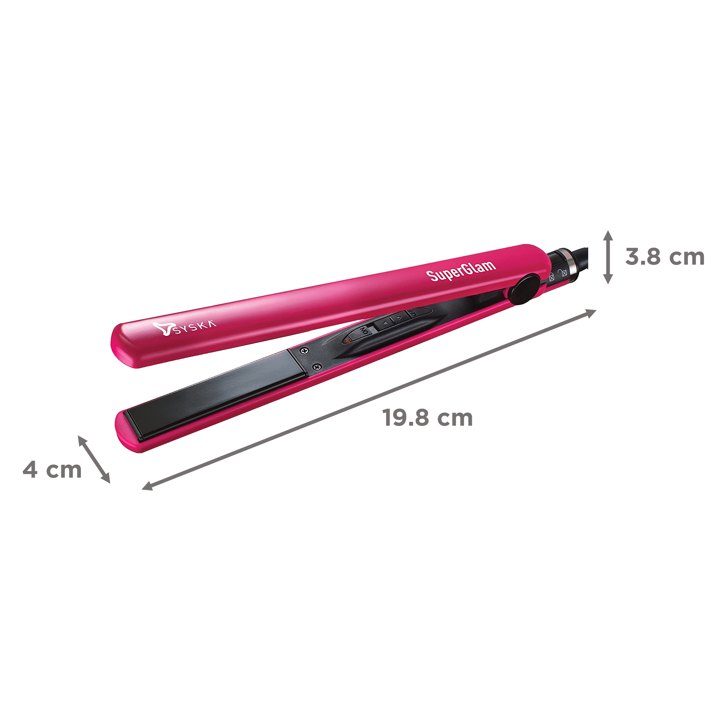 SYSKA SuperGlam Corded Straightener (Heat Balance Technology, HS6810, Pink) SYSKA SuperGlam Corded Straightener (Heat Balance Technology, HS6810, Pink)_4