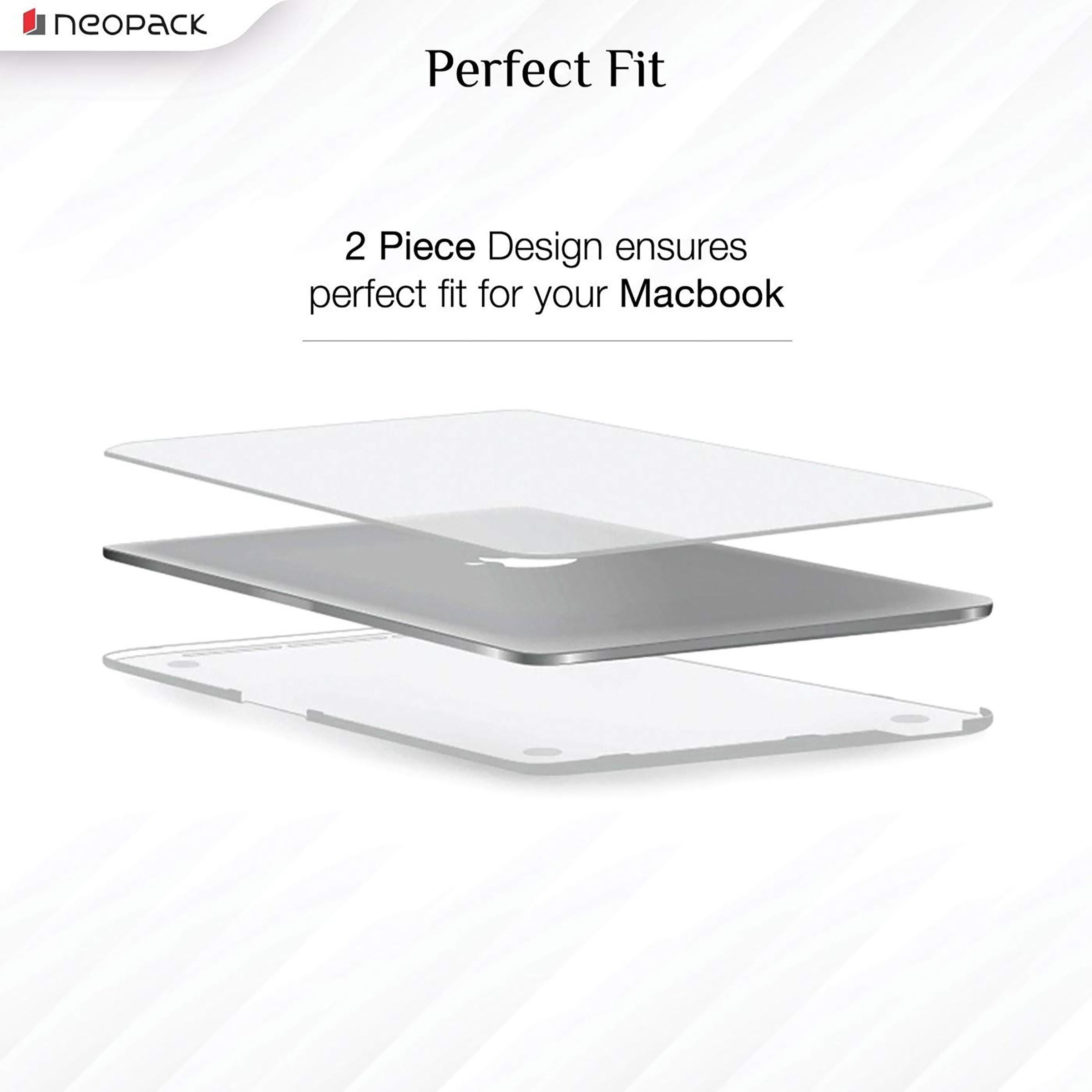 neopack iShield Hardshell Plastic Back Case For MacBook Air 13 Inch (Silicone Keyboard Guard, 14CLNMA13, Clear)_4