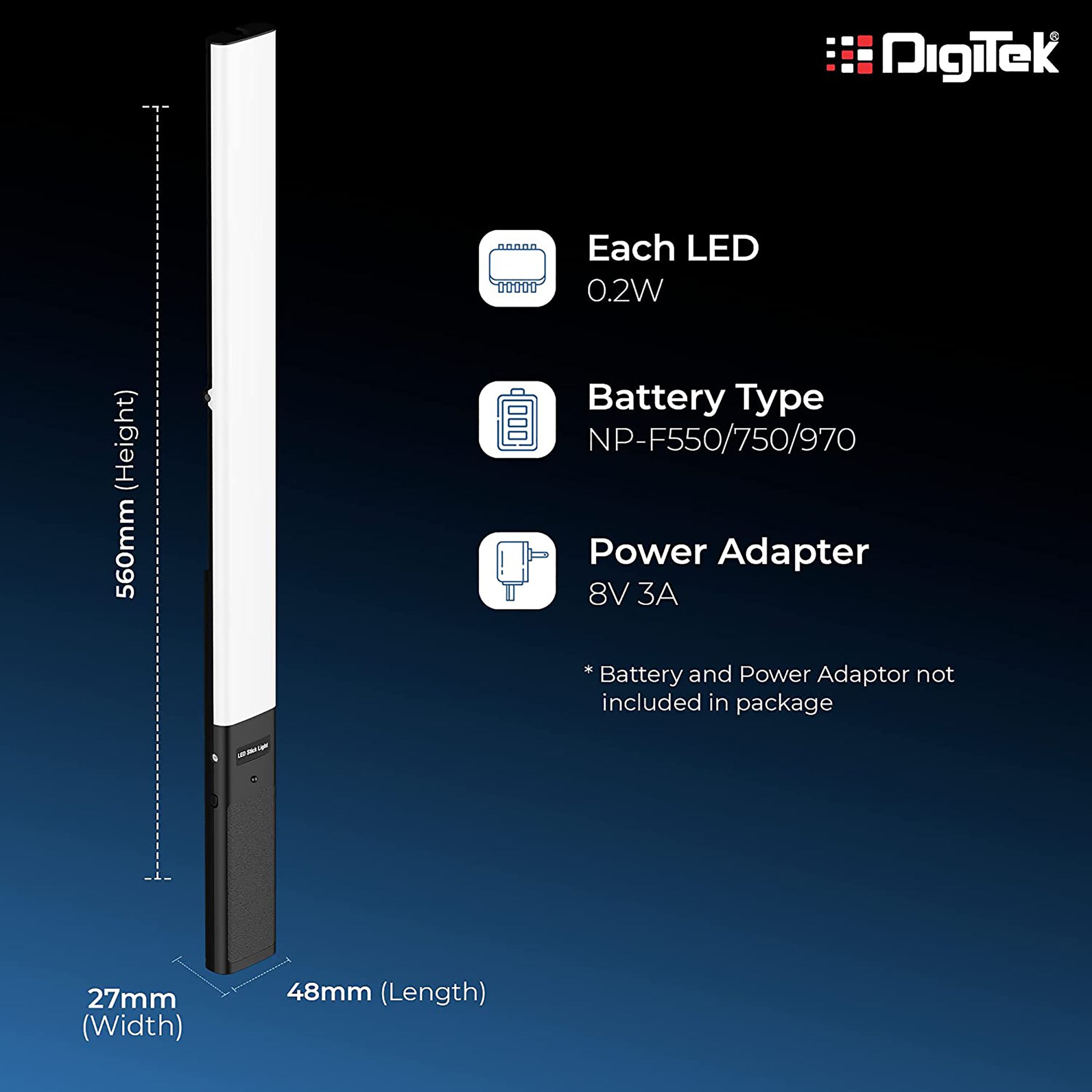 Digitek DSL 20W RGB LED Light Wand with Remote for Photography, Videography & Live Streaming (Easy Buttons Control)_8