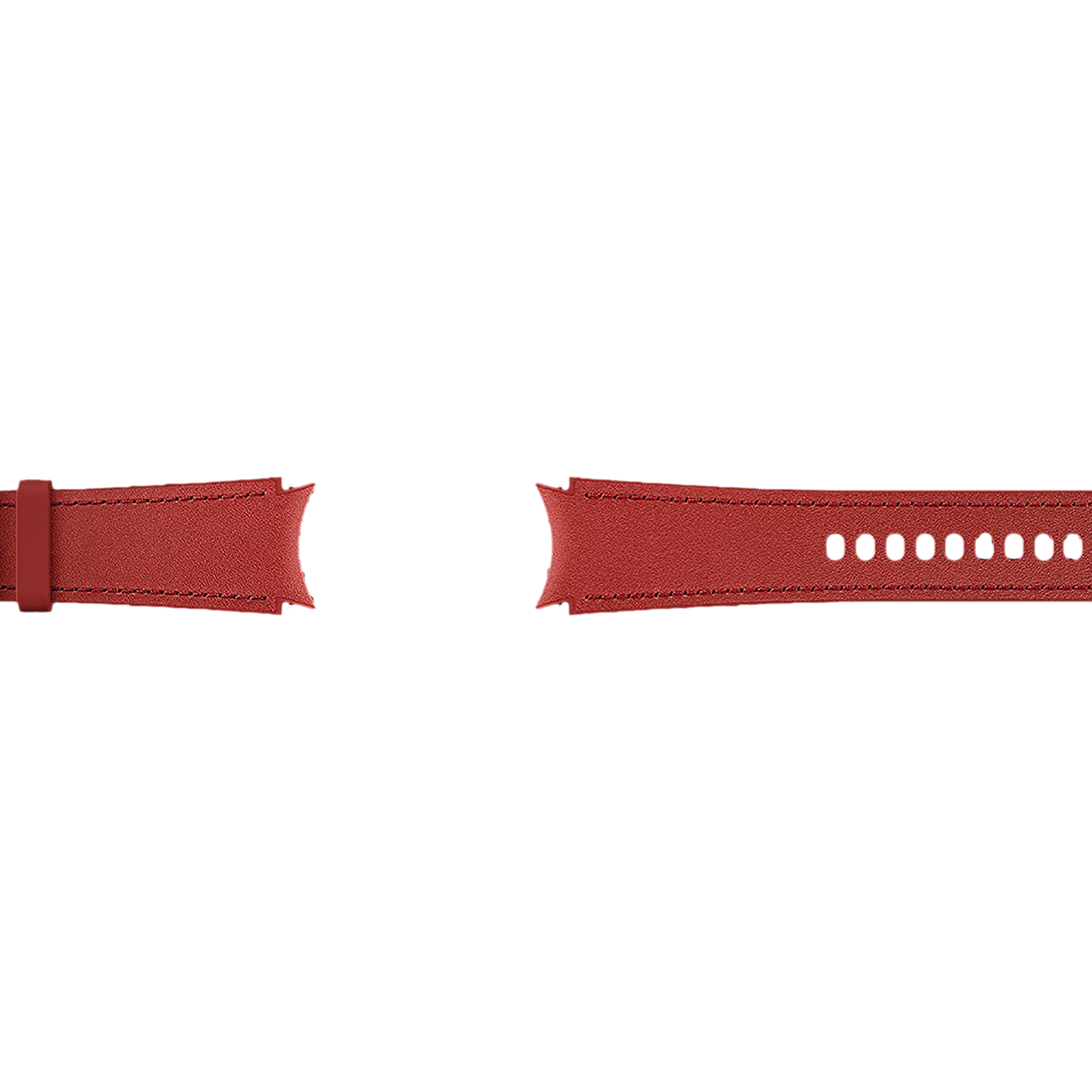 SAMSUNG Hybrid Fluoroelastomer & Leather Band for SAMSUNG Galaxy Watch4, Watch4 Classic, Watch5 & Watch5 Pro (20mm, M / L) (Sweat Resistant, Red)_3