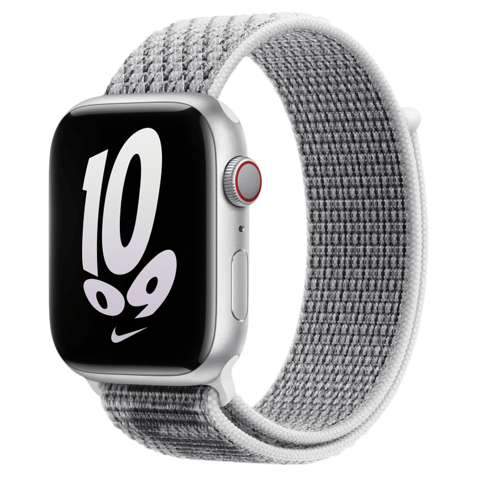 Apple Nike Woven Nylon Strap for Apple Watch (49mm / 45mm / 44mm / 42mm) (Breathable & Lightweight, Summit White & Black)_2