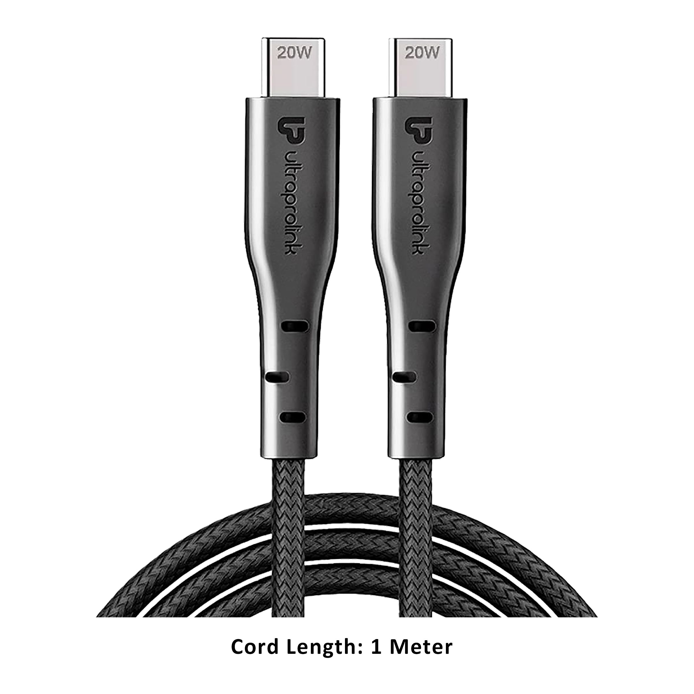ultraprolink VoLo PD20 Type C to Type C 3.2 Feet (1M) Cable (480 Mbps High Speed Data Transfer, Black) ultraprolink VoLo PD20 Type C to Type C 3.2 Feet (1M) Cable (480 Mbps High Speed Data Transfer, Black)_4