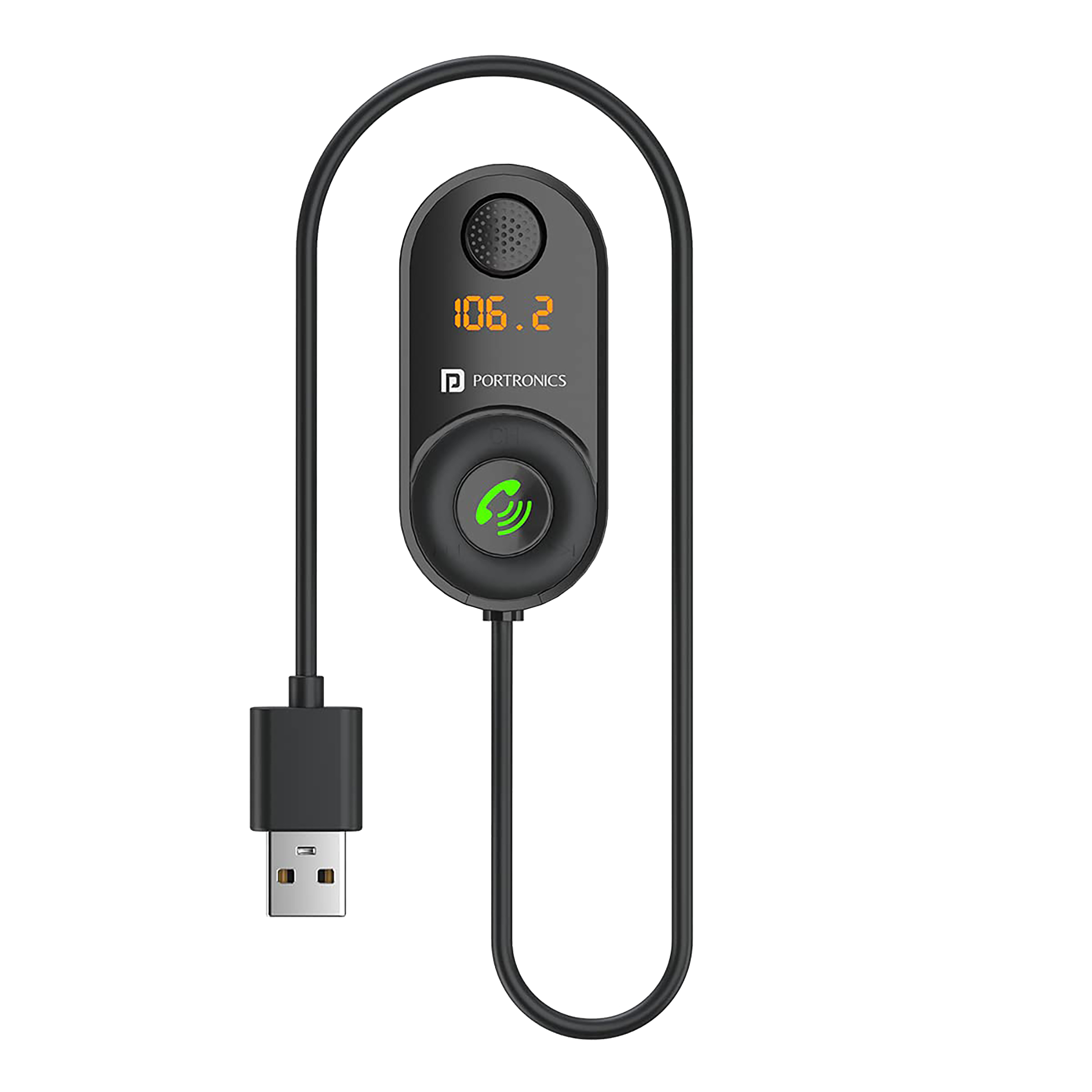 PORTRONICS POR 1317 Audio Connector (Google Assistant and Siri Supported, Auto 17, Black) PORTRONICS POR 1317 Audio Connector (Google Assistant and Siri Supported, Auto 17, Black)_1