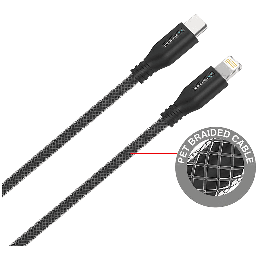 stuffcool Chief Type C to Lightning 4.9 Feet (1.5M) Cable (Compatible with iPhones, Black) stuffcool Chief Type C to Lightning 4.9 Feet (1.5M) Cable (Compatible with iPhones, Black)_3