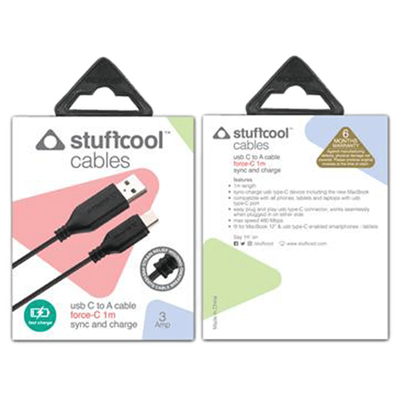 stuffcool Force 100 cm USB 2.0 (Type-A) to USB (Type-C) Sync and Charge Cable (FORCEC-BLK, Black) stuffcool Force 100 cm USB 2.0 (Type-A) to USB (Type-C) Sync and Charge Cable (FORCEC-BLK, Black)_8