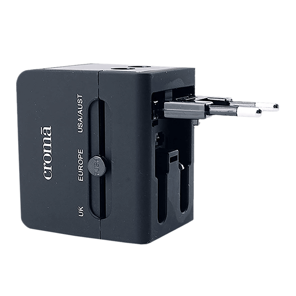 Croma 4 Plugs Universal Travel Adapter (Dual USB Port, CREP0144, Black) Croma 4 Plugs Universal Travel Adapter (Dual USB Port, CREP0144, Black)_13
