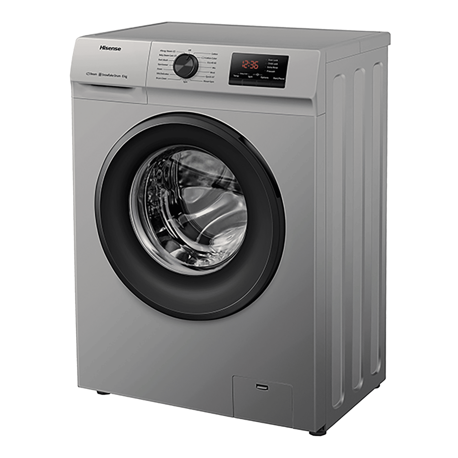 Hisense 6 kg Fully Automatic Front Load Washing Machine (Simple Life Series, WFVB6010MS, Built-in Heater, Silver) Hisense 6 kg Fully Automatic Front Load Washing Machine (Simple Life Series, WFVB6010MS, Built-in Heater, Silver)_3
