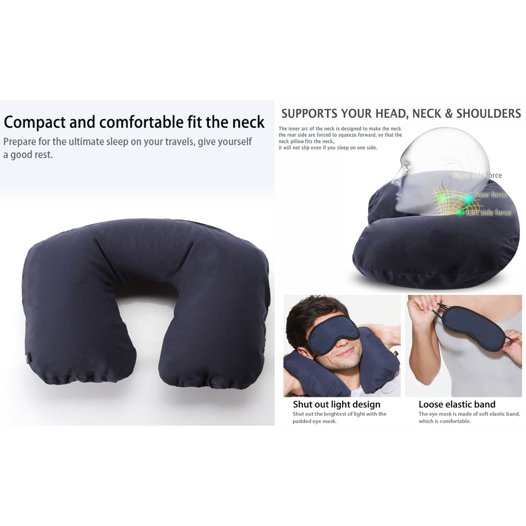TRAVEL BLUE Sleep Set (TB-223, Blue)_7