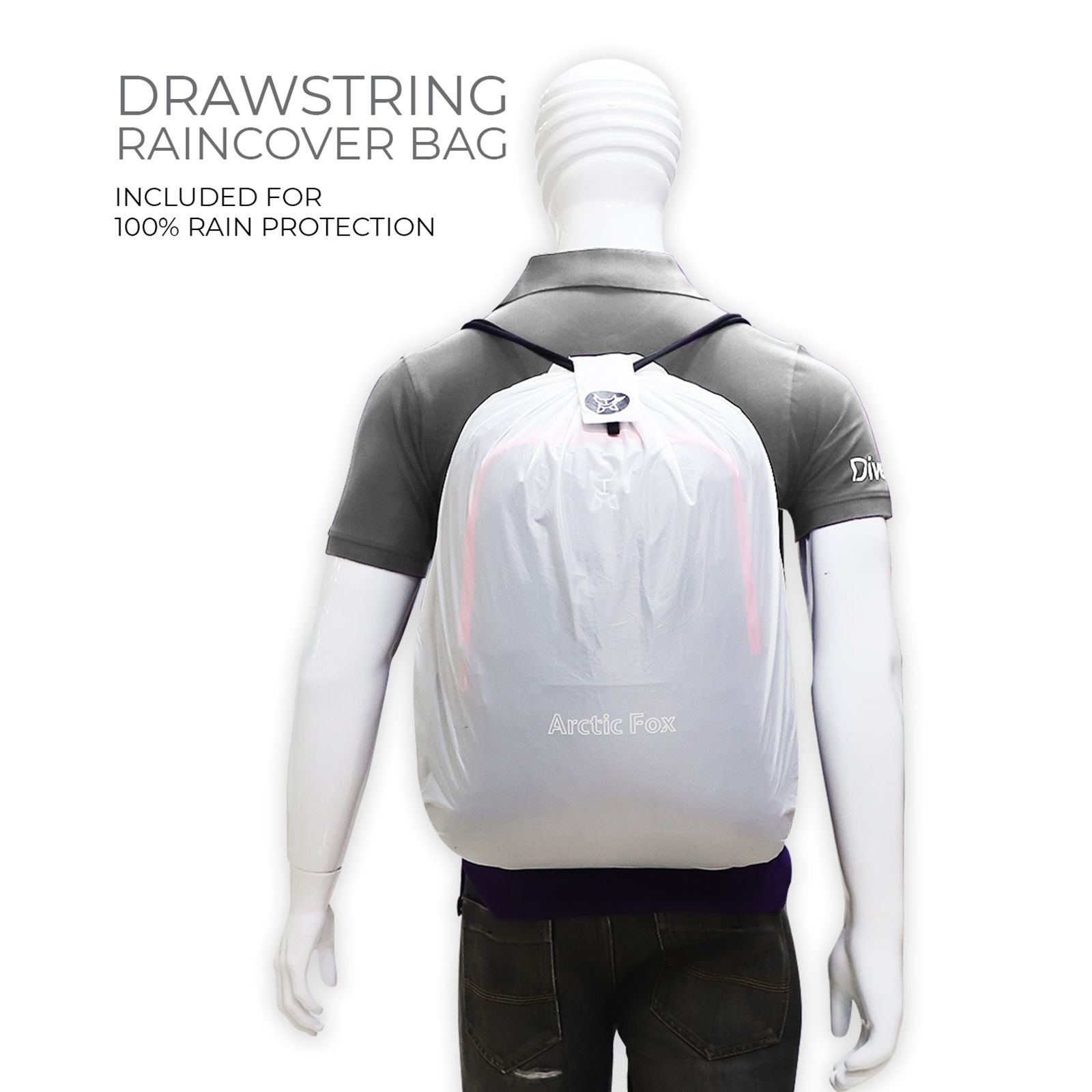 Arctic Fox Mushroom 36 Litres PU Coated Polyester Backpack (2 Spacious Compartments, FJUBPKSPTON057036, Seaport)_5