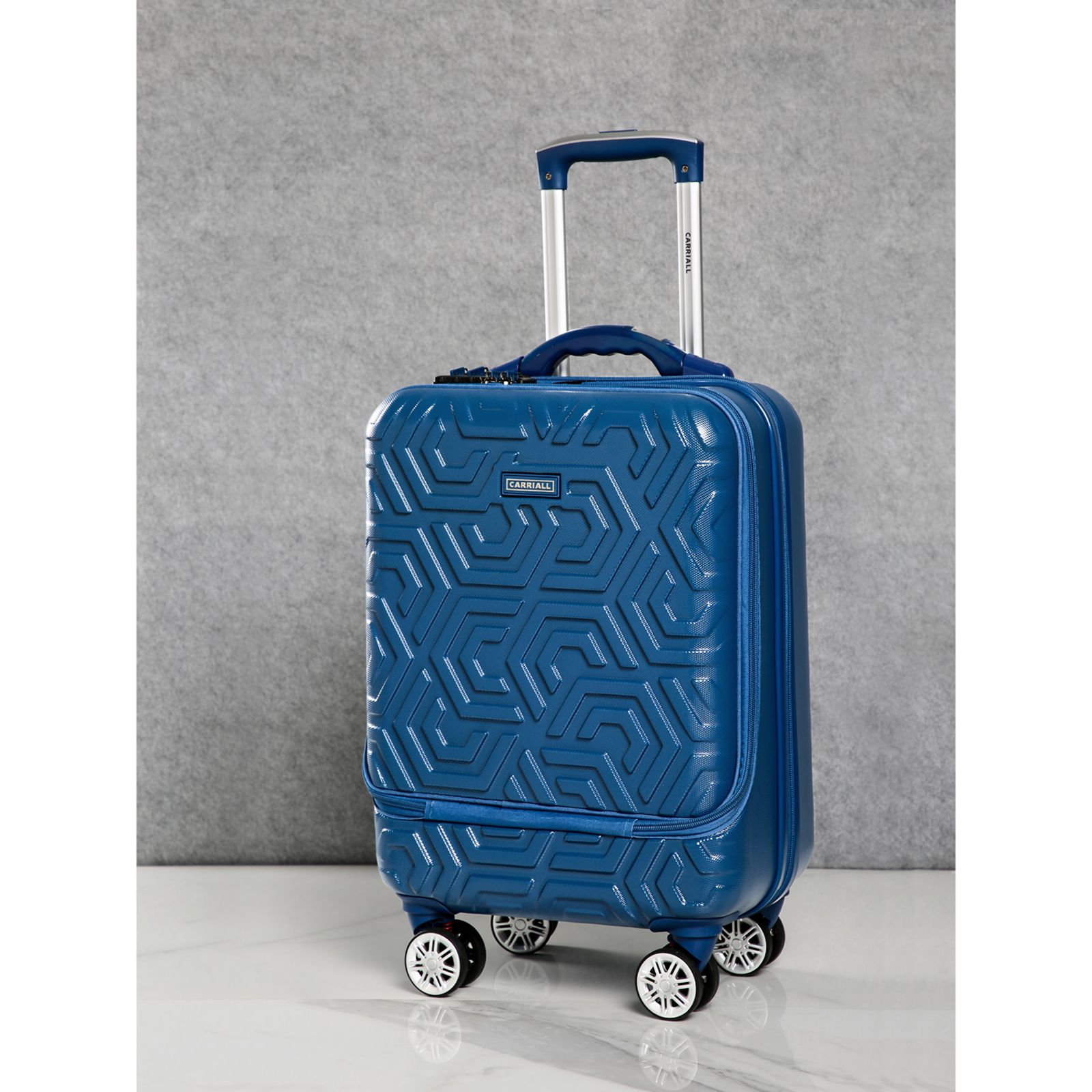 Carriall Hive Polycarbonate Trolley Bag (Built-In Weight Scale, USB Charging Port, CALS0001, Blue)_5