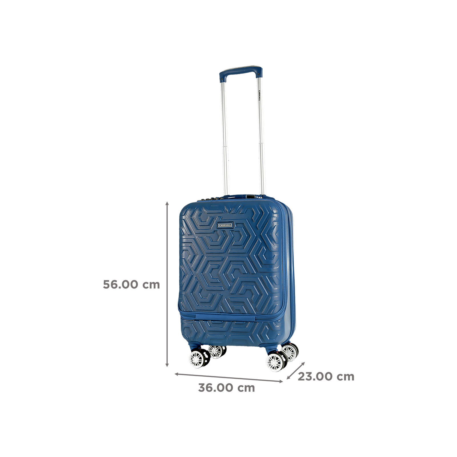 Carriall Hive Polycarbonate Trolley Bag (Built-In Weight Scale, USB Charging Port, CALS0001, Blue)_3
