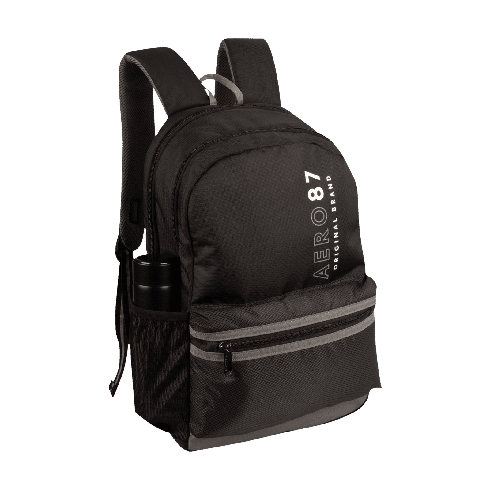 AEROPOSTALE Take Off 20 Litres Nylon Backpack (Waterproof, AERO-BP-1001-BLK_G, Black/Grey) AEROPOSTALE Take Off 20 Litres Nylon Backpack (Waterproof, AERO-BP-1001-BLK_G, Black/Grey)_5