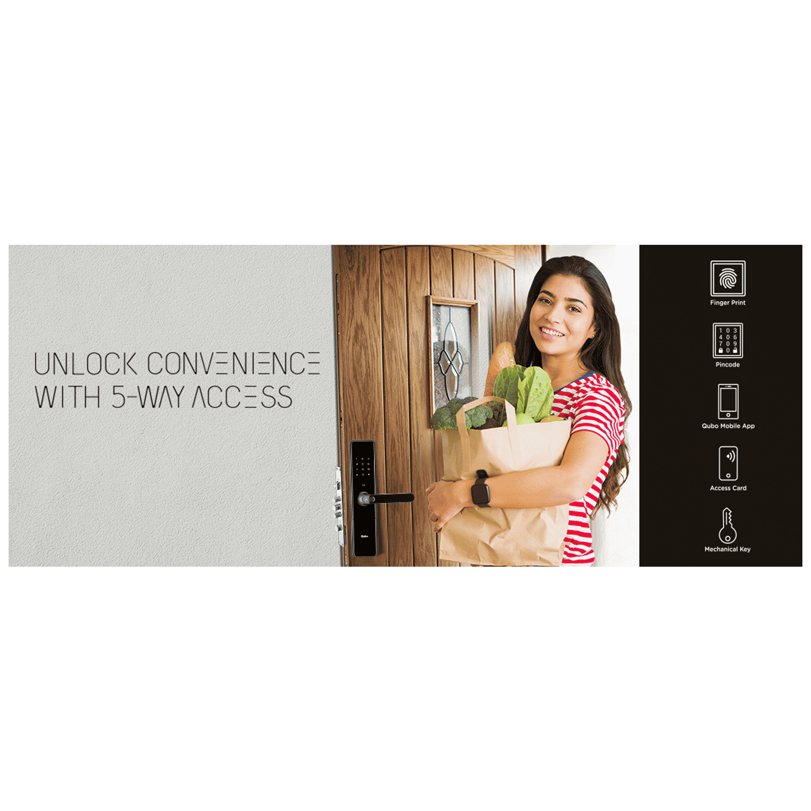 Qubo Smart Door Lock (Two-Layer Authentication, OC- HLD01BL1, Black)_4