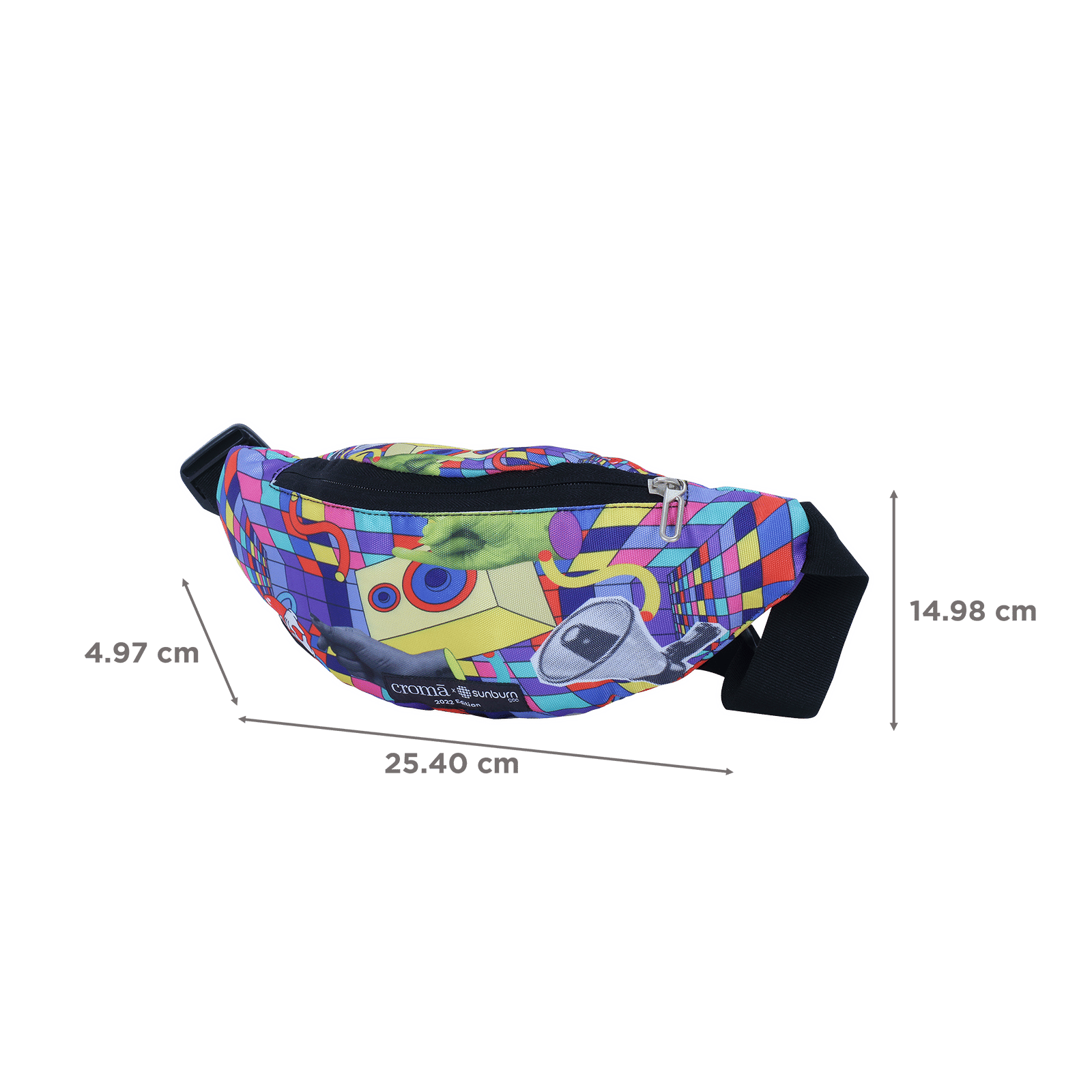 Croma Sunburn Edition Sling Bag (Adjustable Strap, Multicolor)_3