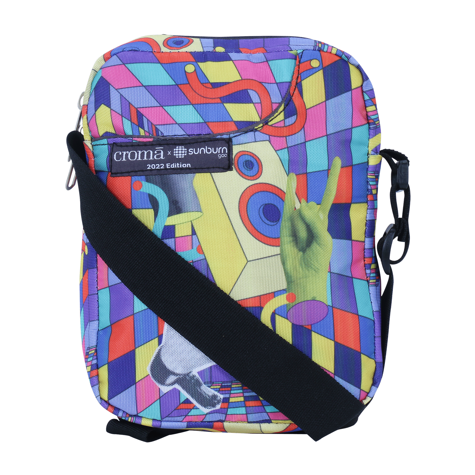 Croma Sunburn Edition Sling Bag (Lightweight, Multi Color)_10