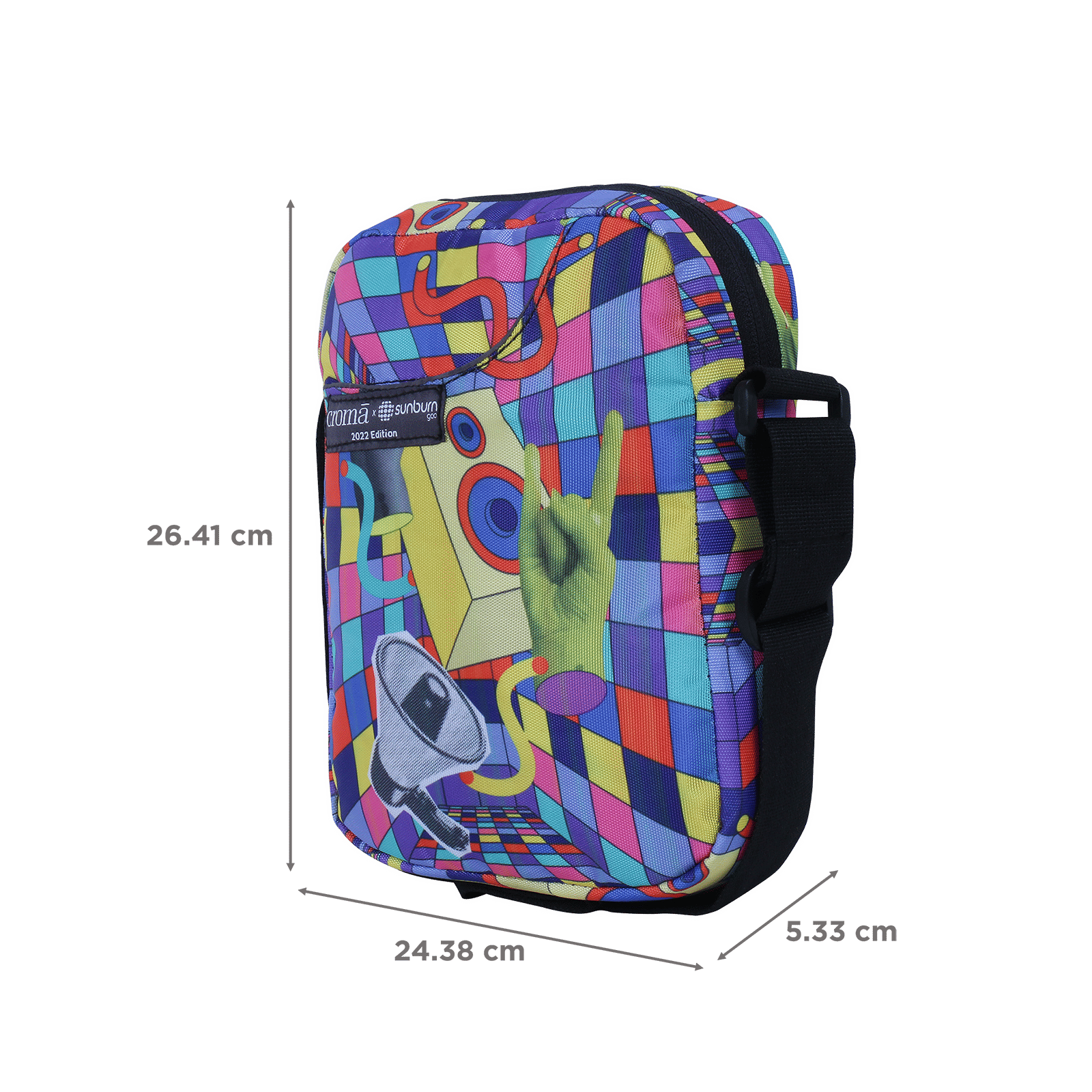 Croma Sunburn Edition Sling Bag (Lightweight, Multi Color)_3