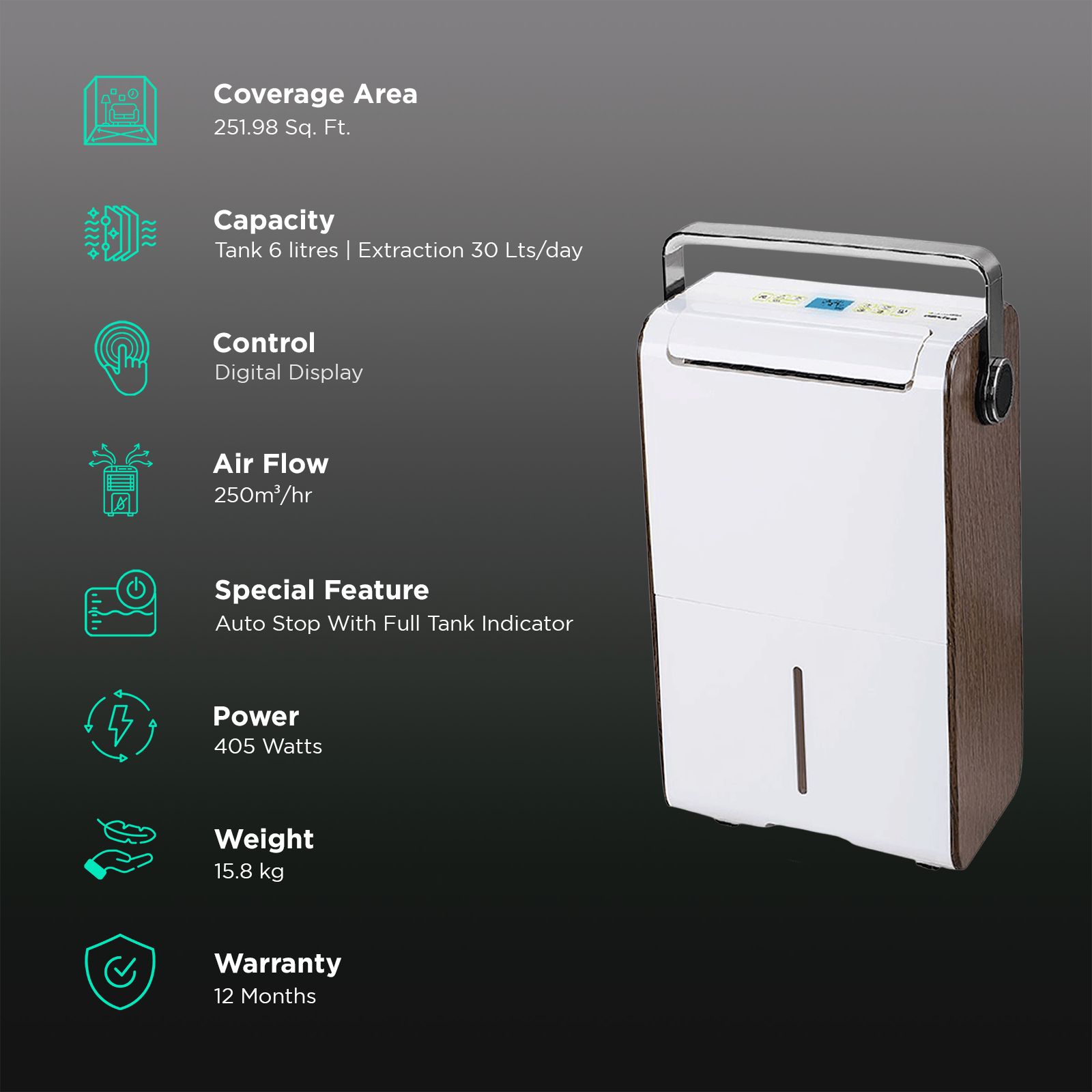 Origin Novita ND 838 Wardrobe, Shoe Rack & Small Areas Dehumidifier with Semi-Permanent Built-in Ionizer (Child Lock Function, White) Origin Novita ND 838 Wardrobe, Shoe Rack & Small Areas Dehumidifier with Semi-Permanent Built-in Ionizer (Child Lock Function, White)_2