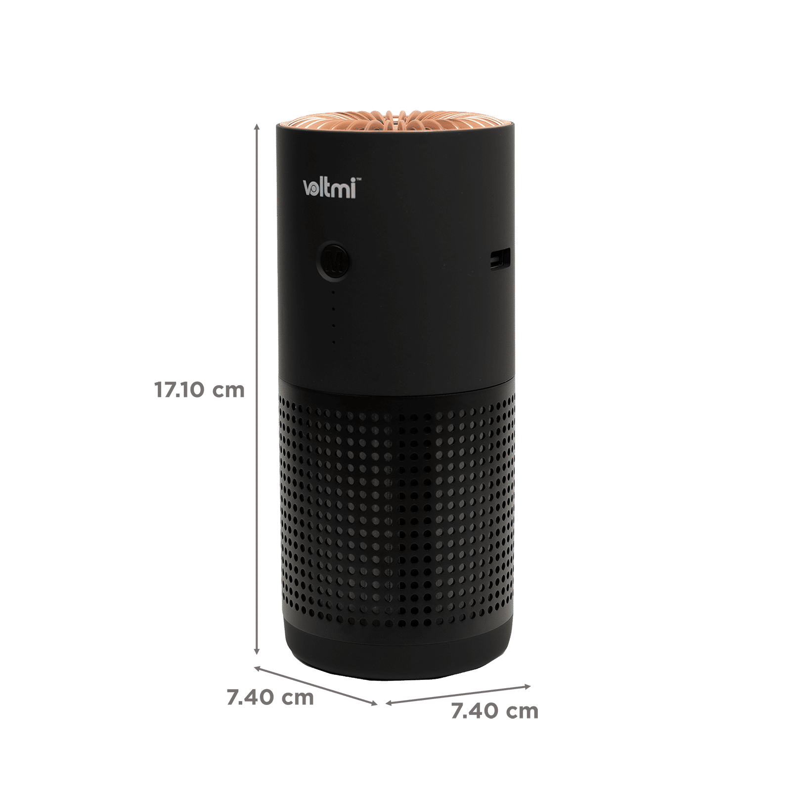 voltmi Aura Negative Ion Concentration Technology Air Purifier (3-Stage Air Filtration, PAP01, Black)_3