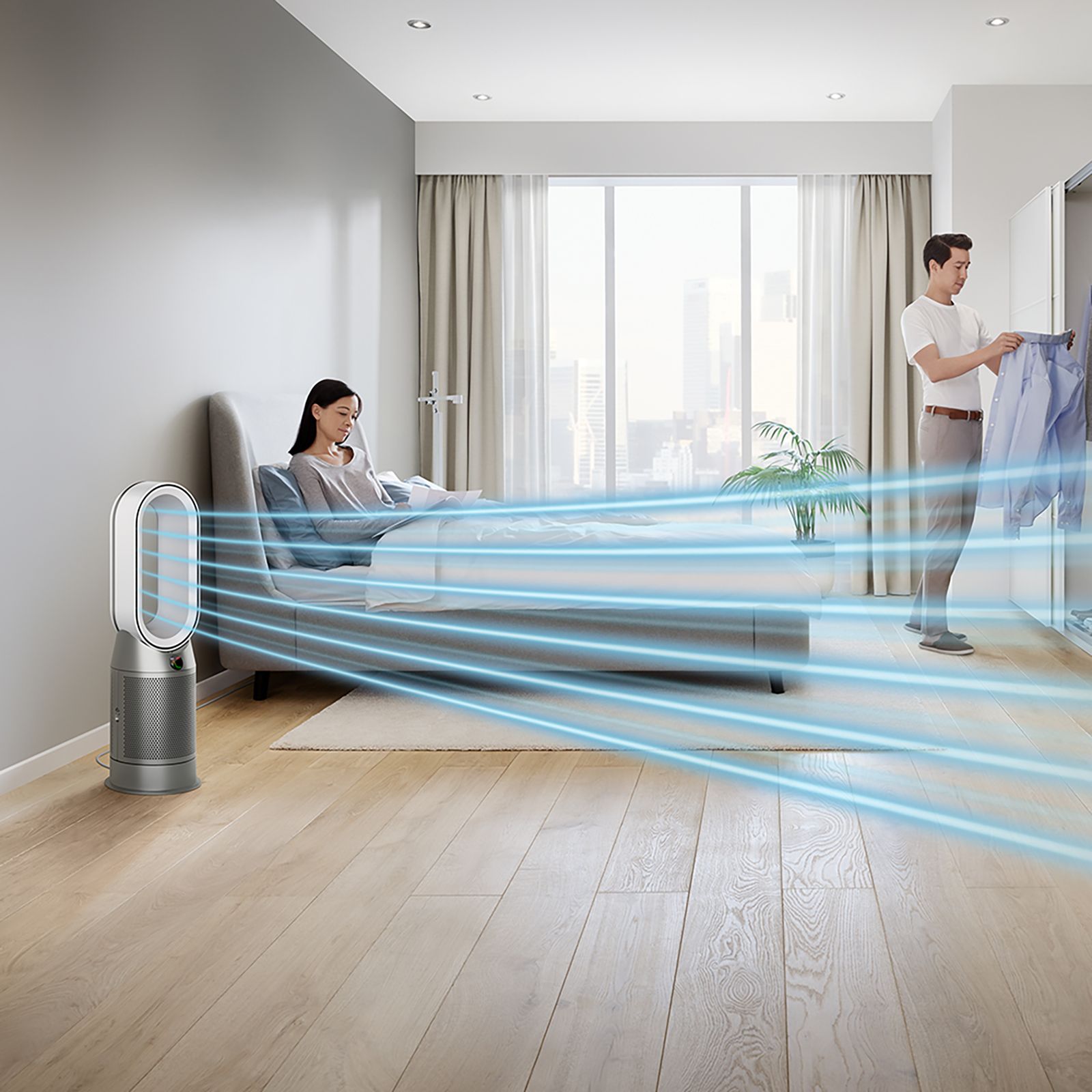 dyson HP07 Smart Air Purifier with Curved & Magnetised Remote Control (Powerful Air Multiplier Technology, White & Silver) dyson HP07 Smart Air Purifier with Curved & Magnetised Remote Control (Powerful Air Multiplier Technology, White & Silver)_6