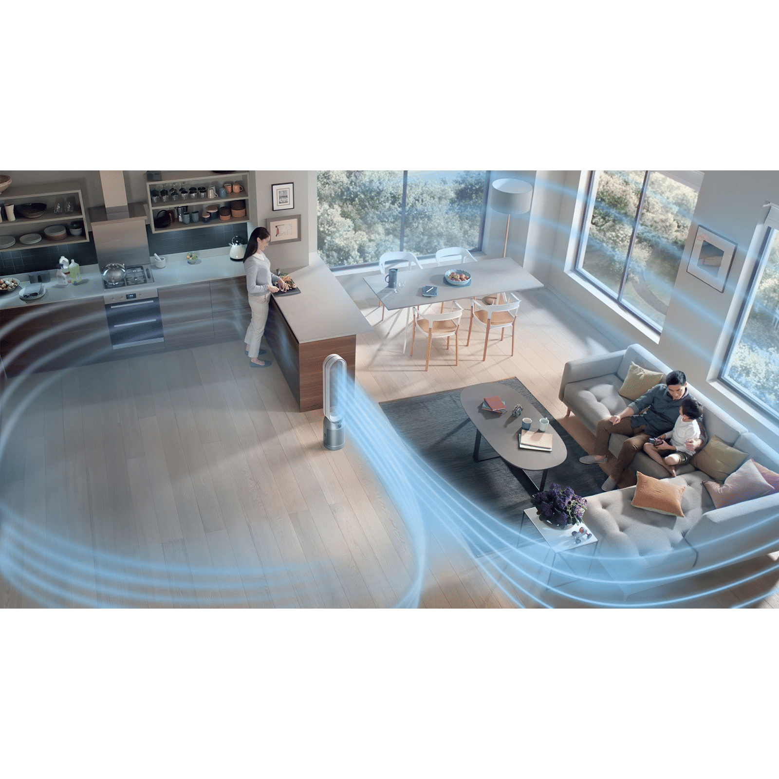 dyson TP07 Smart Air Purifier with Curved & Magnetised Remote Control (Powerful Air Multiplier Technology, White & Nickel) dyson TP07 Smart Air Purifier with Curved & Magnetised Remote Control (Powerful Air Multiplier Technology, White & Nickel)_8