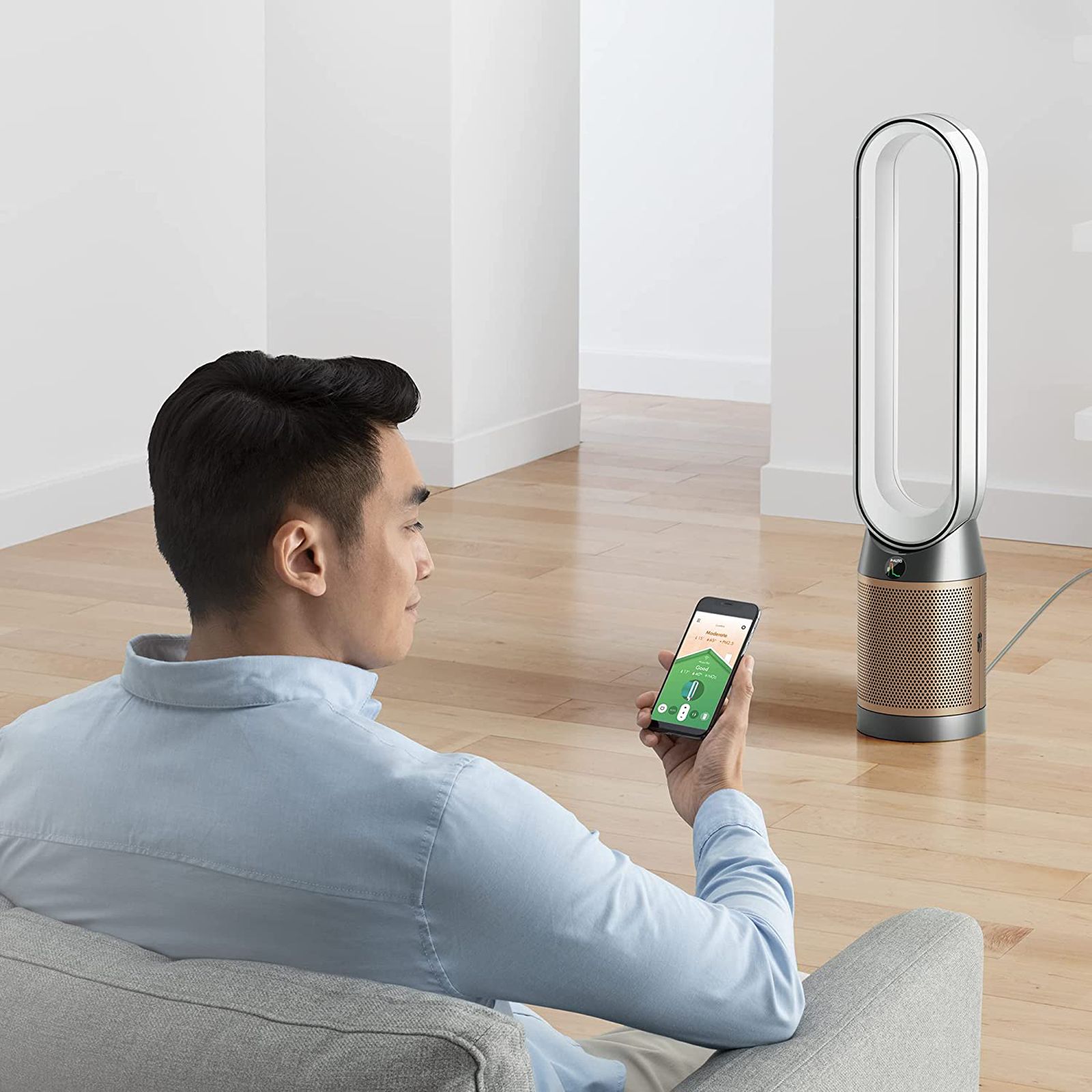 dyson TP09 Smart Air Purifier with Curved & Magnetised Remote Control (App Control, White & Gold) dyson TP09 Smart Air Purifier with Curved & Magnetised Remote Control (App Control, White & Gold)_7