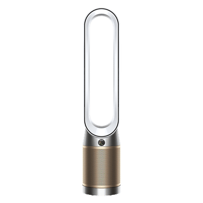 dyson TP09 Smart Air Purifier with Curved & Magnetised Remote Control (App Control, White & Gold)