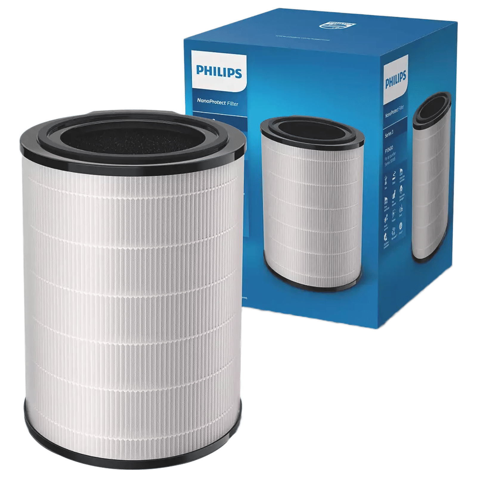 PHILIPS Integrated 3-in-1 NanoProtect and NanoCloud Technology Air Purifier Replacement Filter (3 Layers Filtration, FY2180/10, White) PHILIPS Integrated 3-in-1 NanoProtect and NanoCloud Technology Air Purifier Replacement Filter (3 Layers Filtration, FY2180/10, White)_2