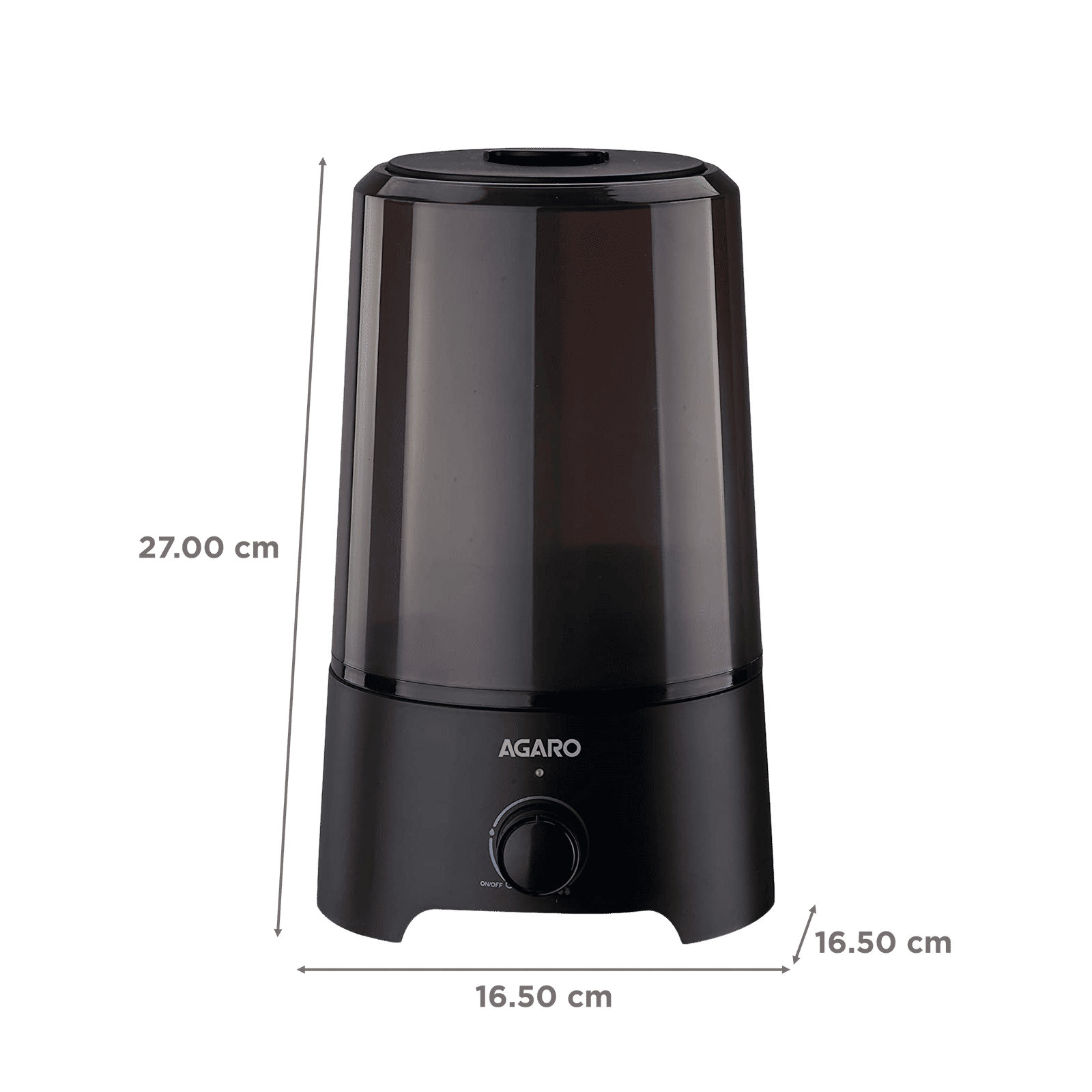 AGARO Verge 2.5L Ultrasonic Humidifier with 360 Degree Adjustable Nozzle Spray (Auto Shut Off, Black) AGARO Verge 2.5L Ultrasonic Humidifier with 360 Degree Adjustable Nozzle Spray (Auto Shut Off, Black)_3