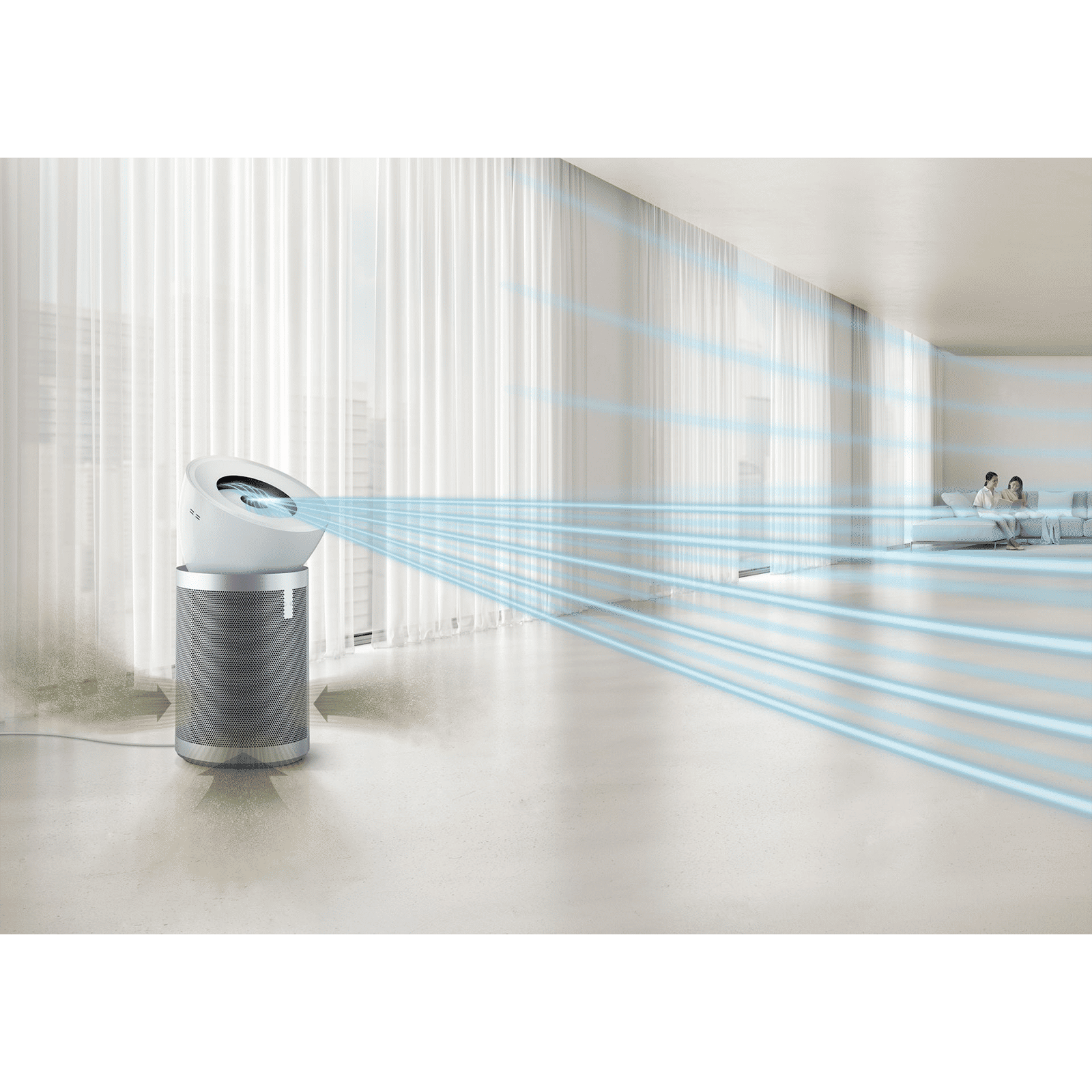 dyson Big+Quiet Smart Air Purifier with Curved & Magnetised Remote Control (Vocie Assistant, White & Silver)_8