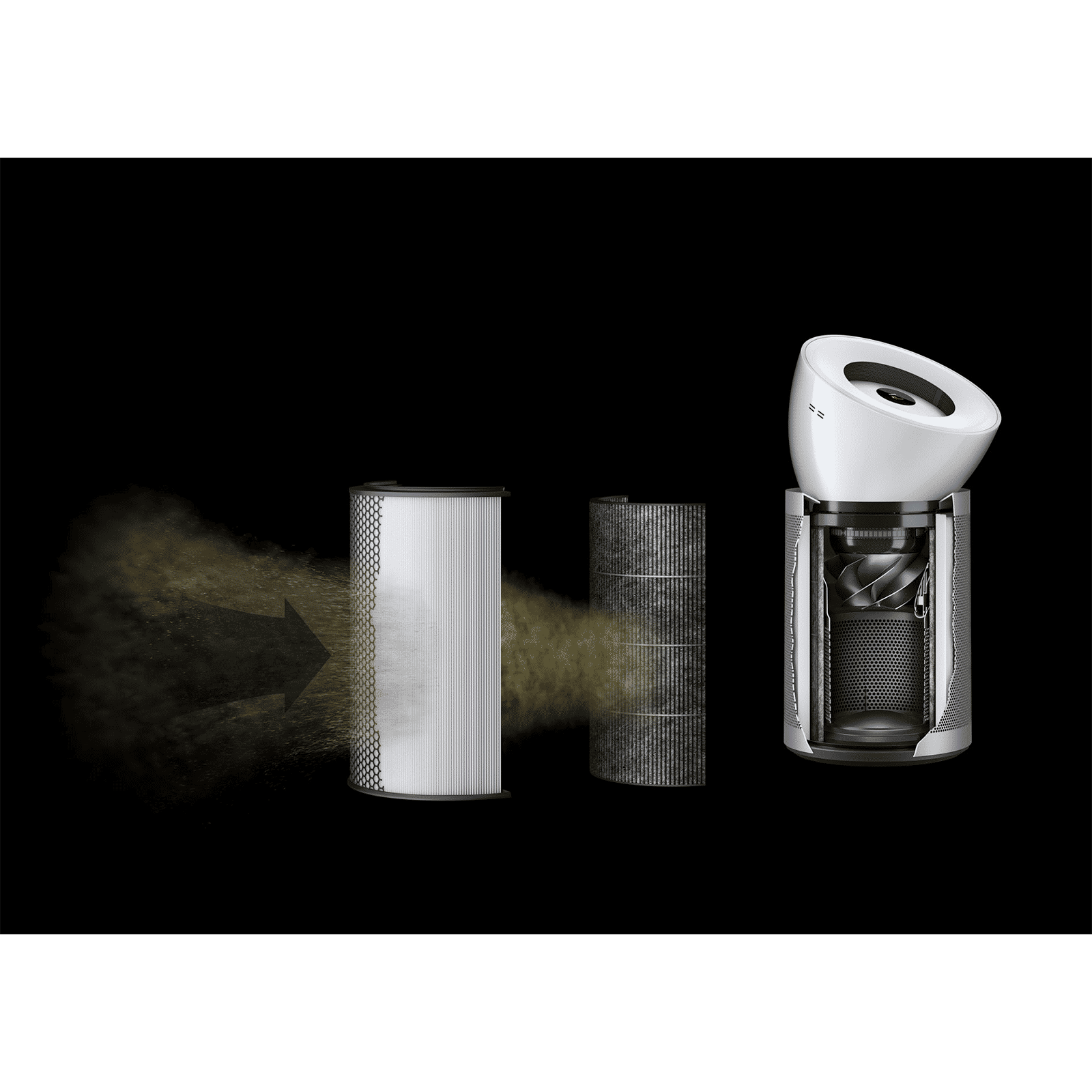dyson Big+Quiet Smart Air Purifier with Curved & Magnetised Remote Control (Vocie Assistant, White & Silver)_4