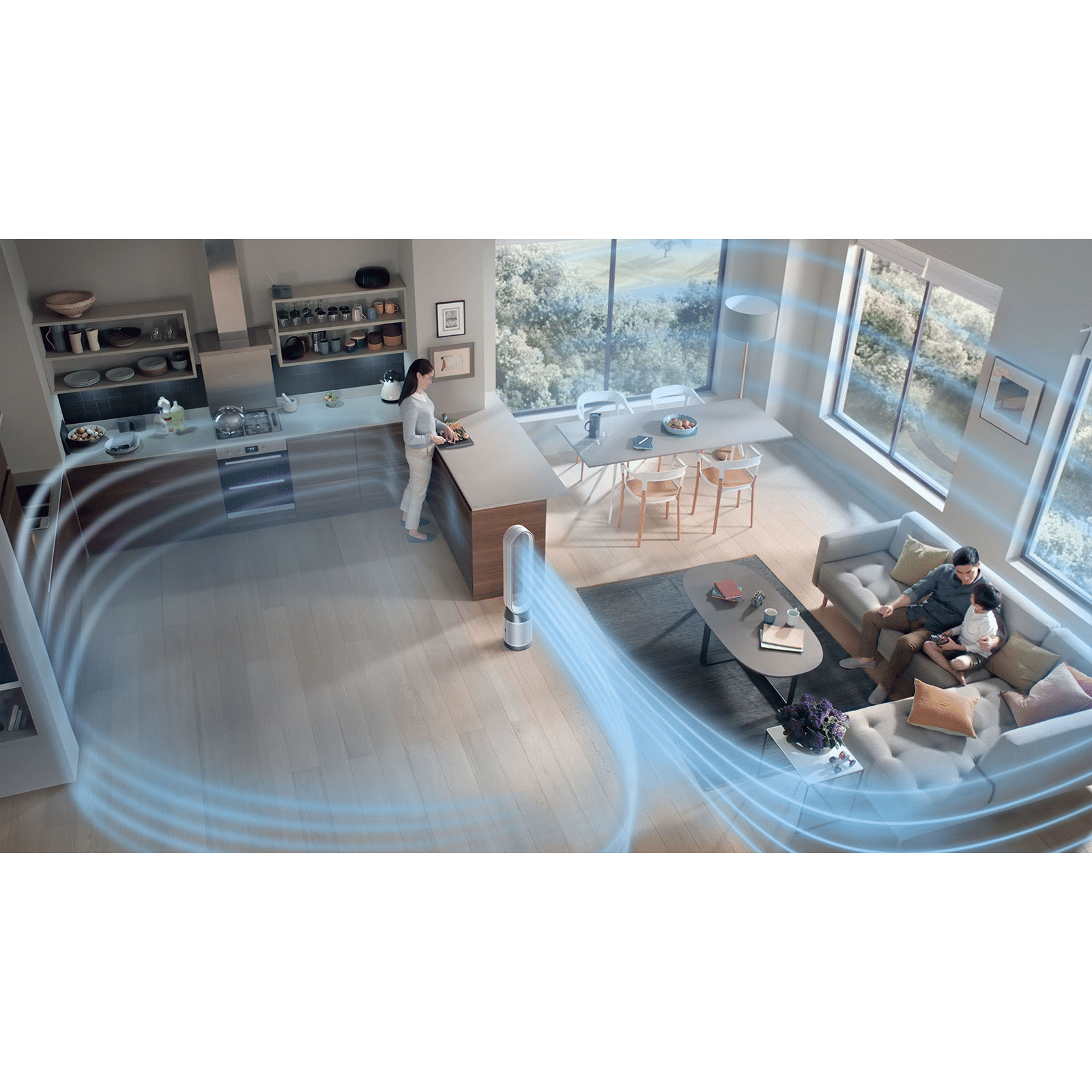 dyson Cool Gen1 TP10 Air Purifier with Remote Control (Air Multiplier Technology, White)_5