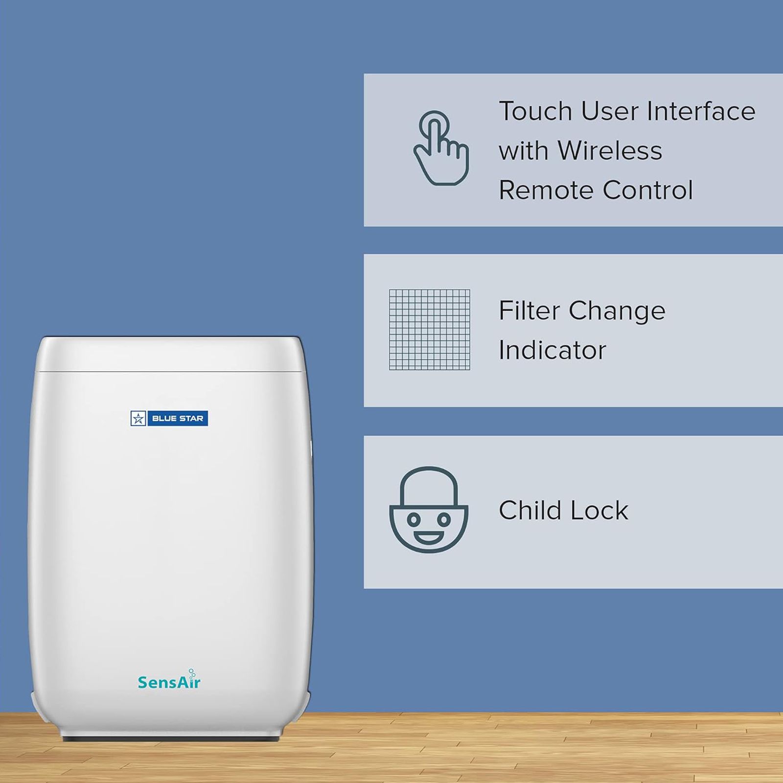 Blue Star AP420OAN Air Purifier with SensAir Technology (Filter Change Indicator, White) Blue Star AP420OAN Air Purifier with SensAir Technology (Filter Change Indicator, White)_7