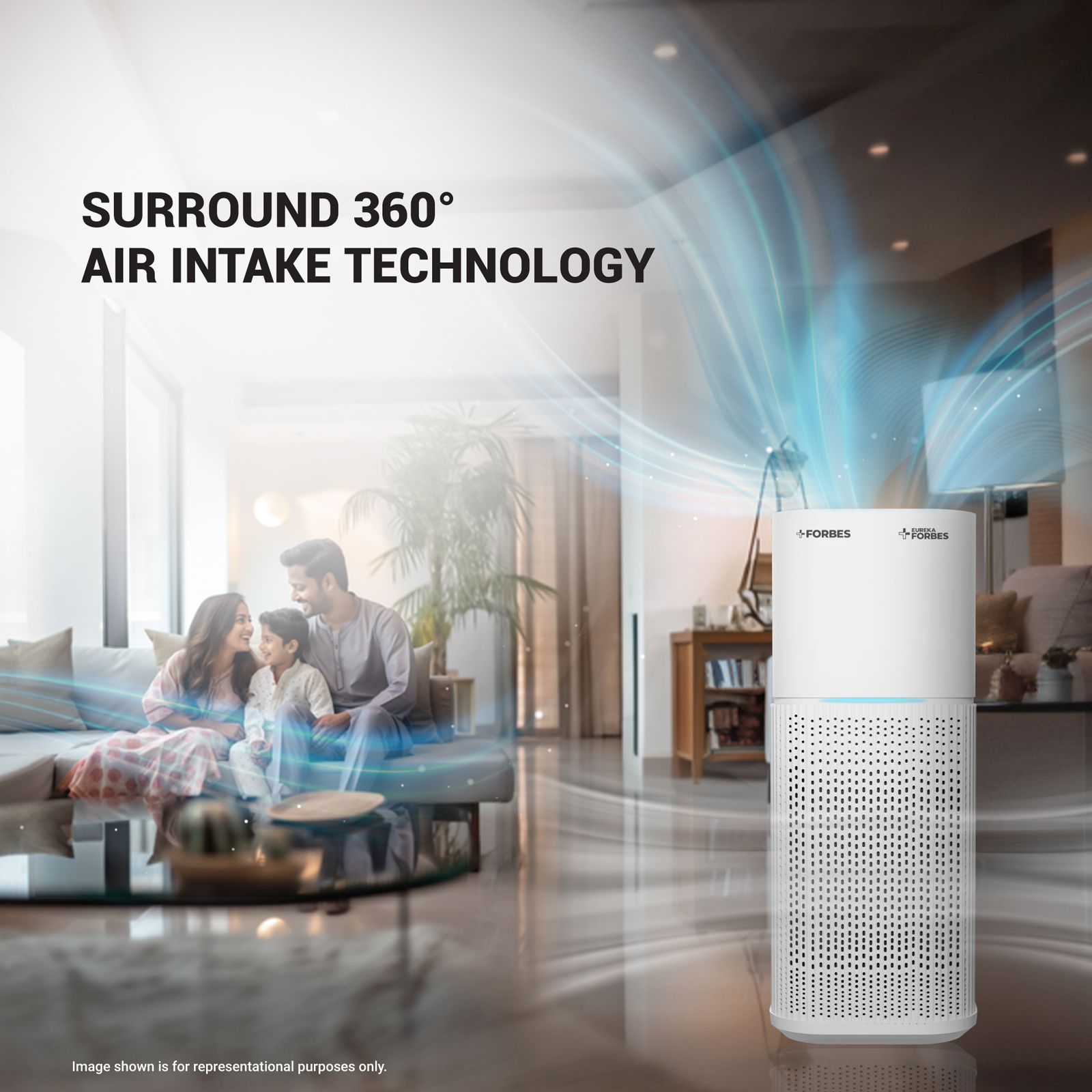 EUREKA FORBES AP 355 Air Purifier with Surround 360 Degree Air Intake Technology (4 Stage Purification, White) EUREKA FORBES AP 355 Air Purifier with Surround 360 Degree Air Intake Technology (4 Stage Purification, White)_7