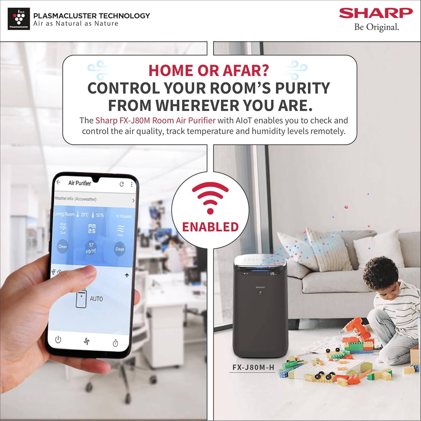 SHARP FX-J80M-H Smart Air Purifier with AIoT Support (Plasmacluster lon Technology, Black) SHARP FX-J80M-H Smart Air Purifier with AIoT Support (Plasmacluster lon Technology, Black)_6