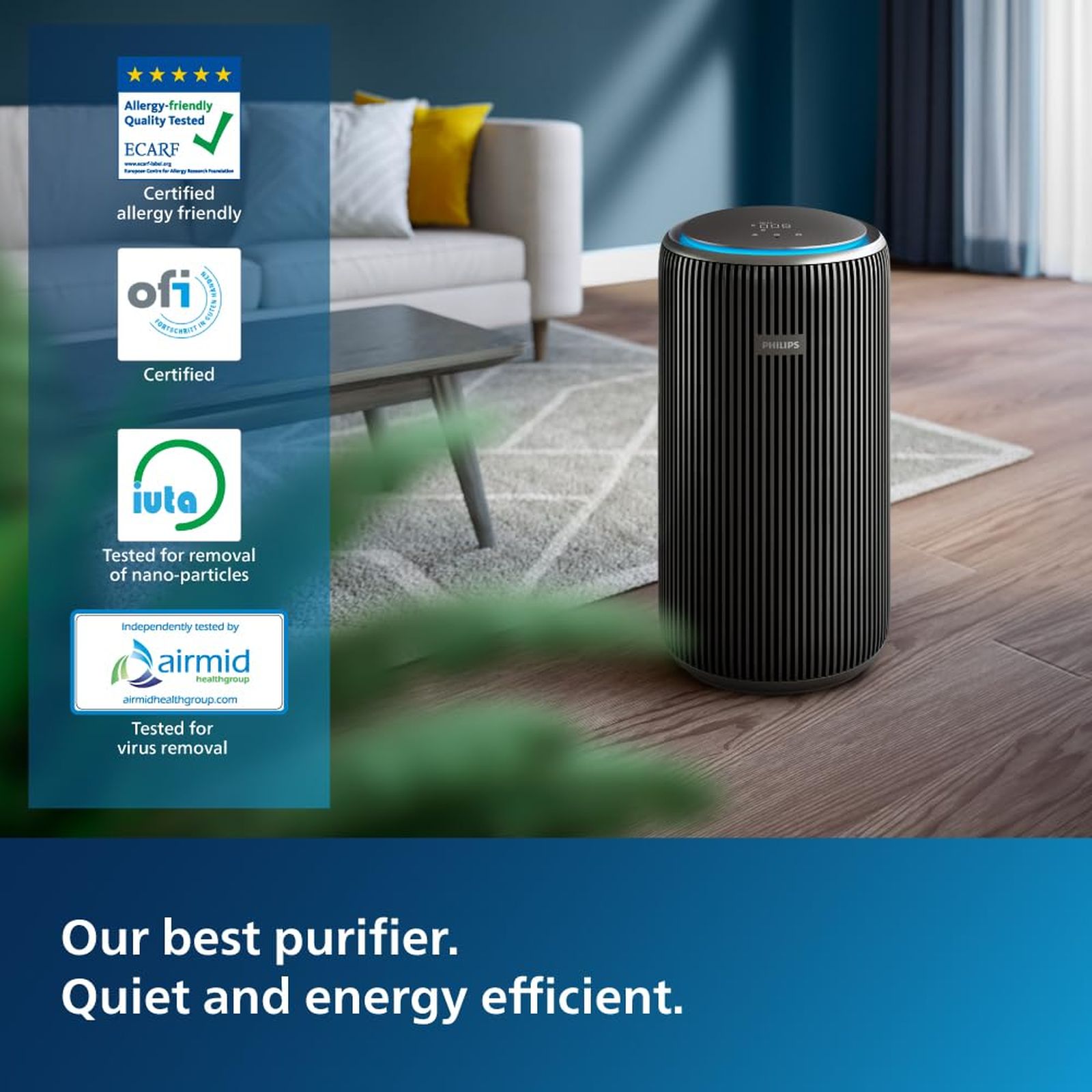PHILIPS 4200 Series Smart Air Purifier with Remote Scheduling (App Control with Wi-Fi, Metallic Black) PHILIPS 4200 Series Smart Air Purifier with Remote Scheduling (App Control with Wi-Fi, Metallic Black)_5