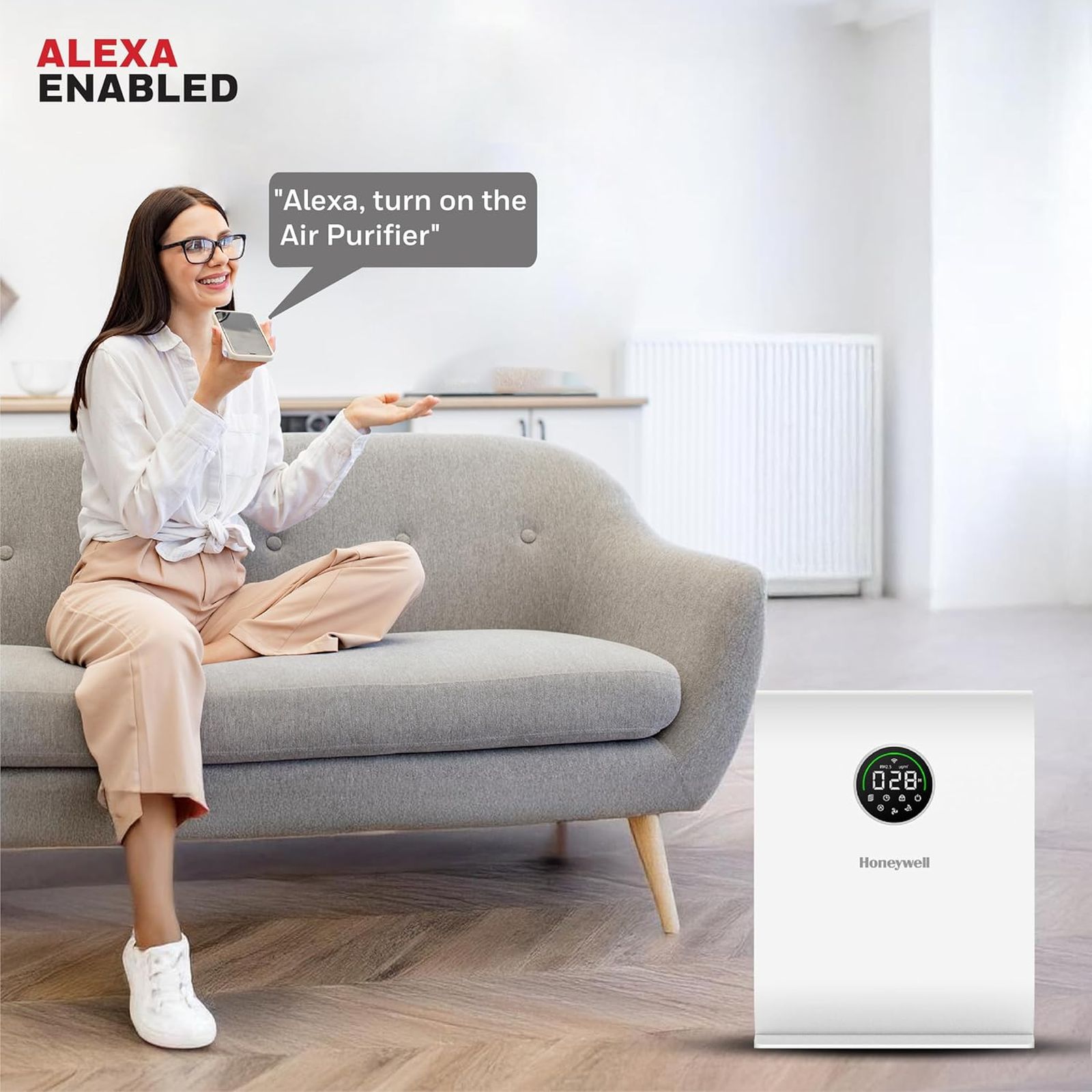 Honeywell Air Touch V5 Smart Air Purifier with Alexa Enabled (Advanced 4 Stage Filtration, White)_8